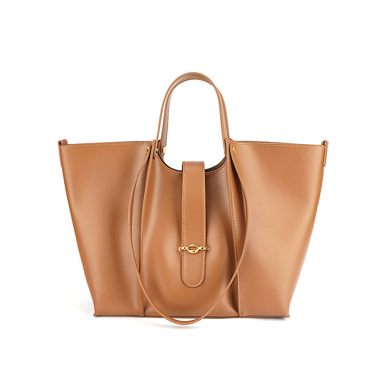 Genuine Leather Large Capacity Split High-grade Handbag For Women