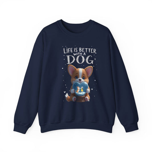 Crewneck Sweatshirt - Corgi Lovers Life is Better With a Dog - Buy That Thang
