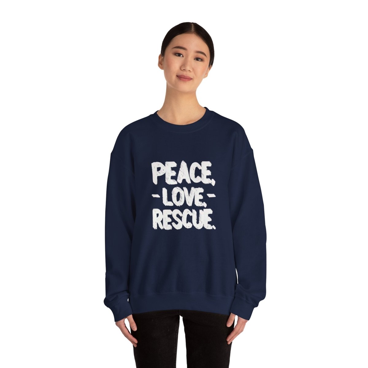 Sweatshirt Peace Love Rescue - Buy That Thang