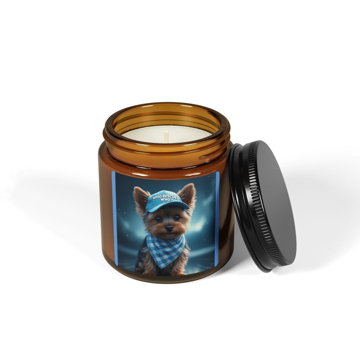 Soy Candle WHO RESCUED' WHO Yorkie Boy - Buy That Thang