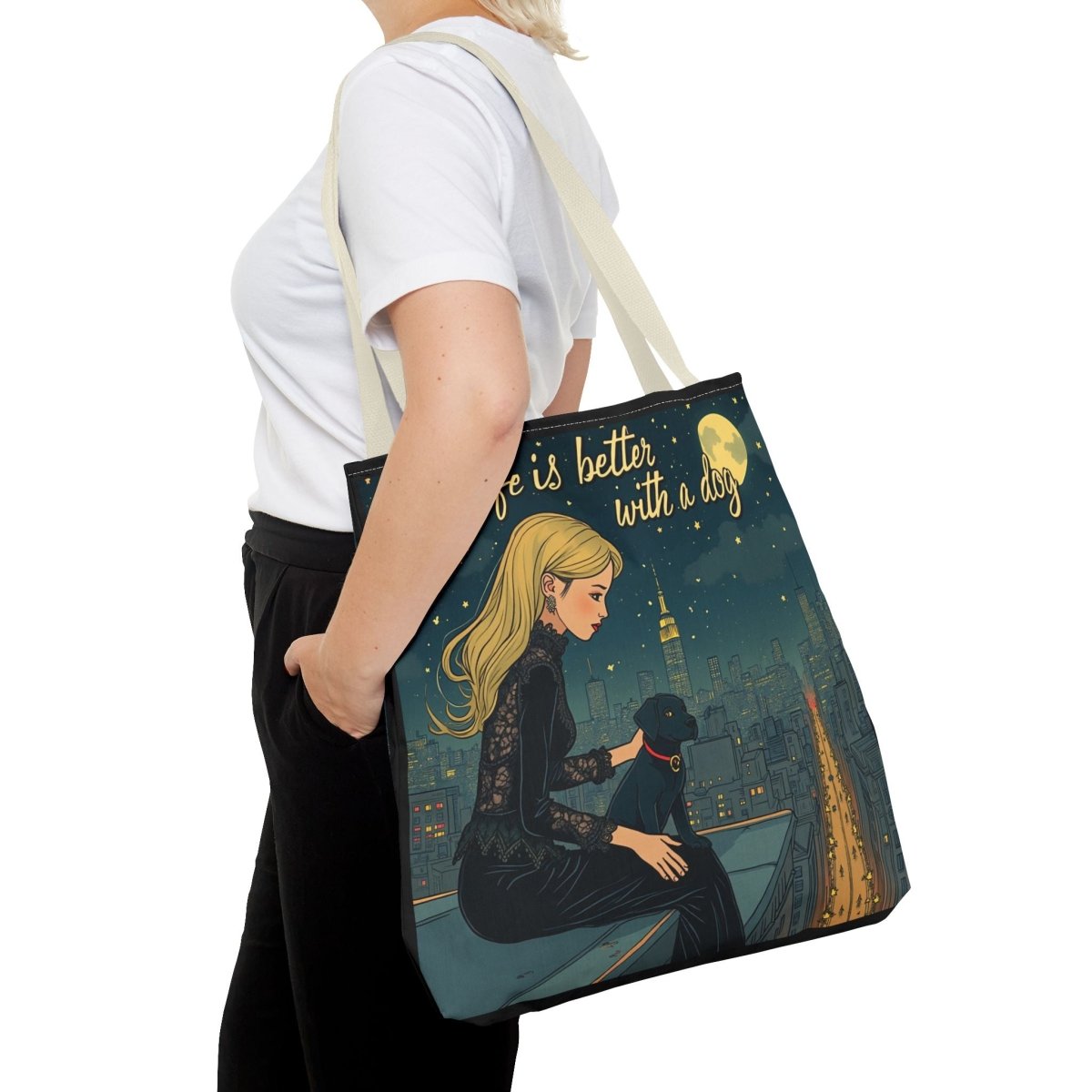 Dog Lover Tote Bag - Life is Better with a Dog 2 - Buy That Thang