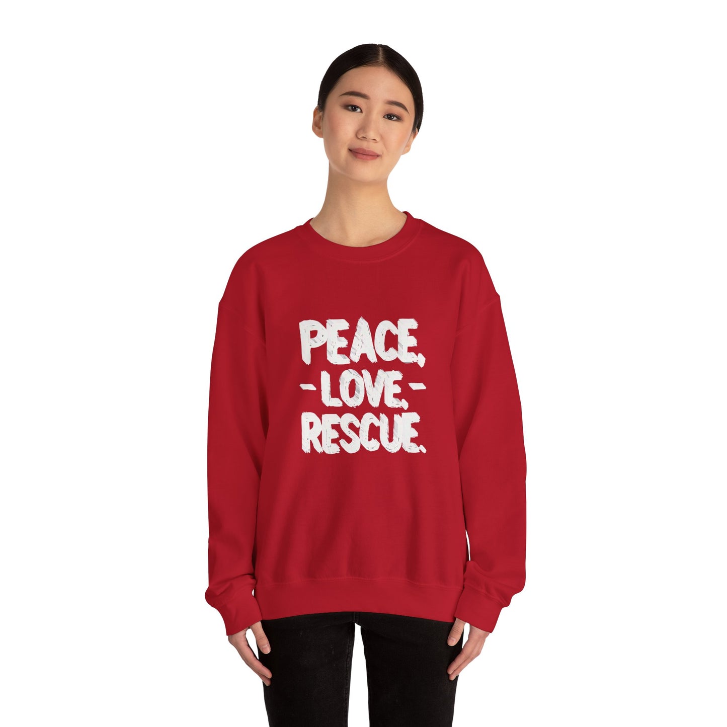 Sweatshirt Peace Love Rescue - Buy That Thang