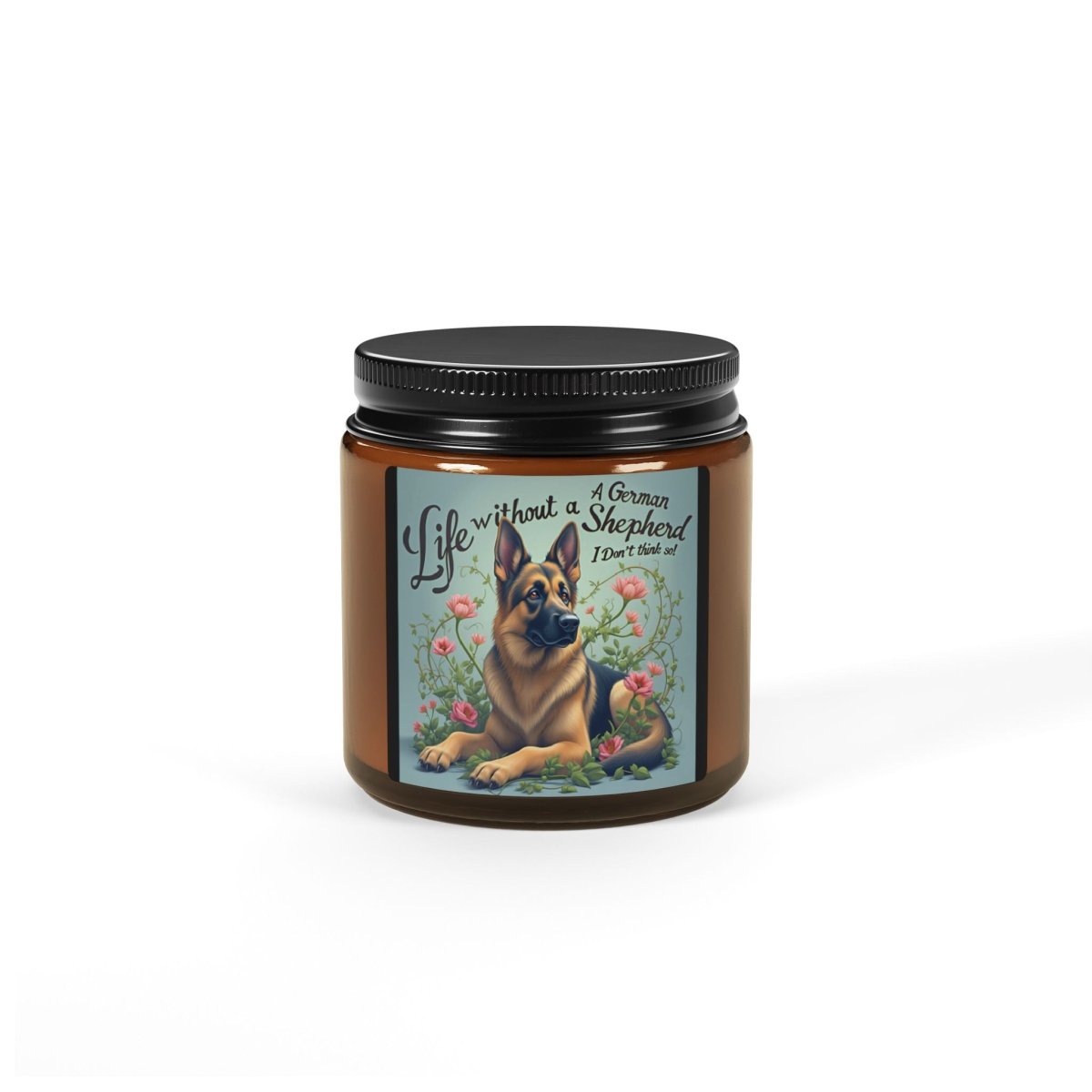Candle - Life Without a Germany Shepherd - Multi - Size, Amber Jar - Buy That Thang