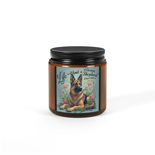 Candle - Life Without a Germany Shepherd - Multi - Size, Amber Jar - Buy That Thang