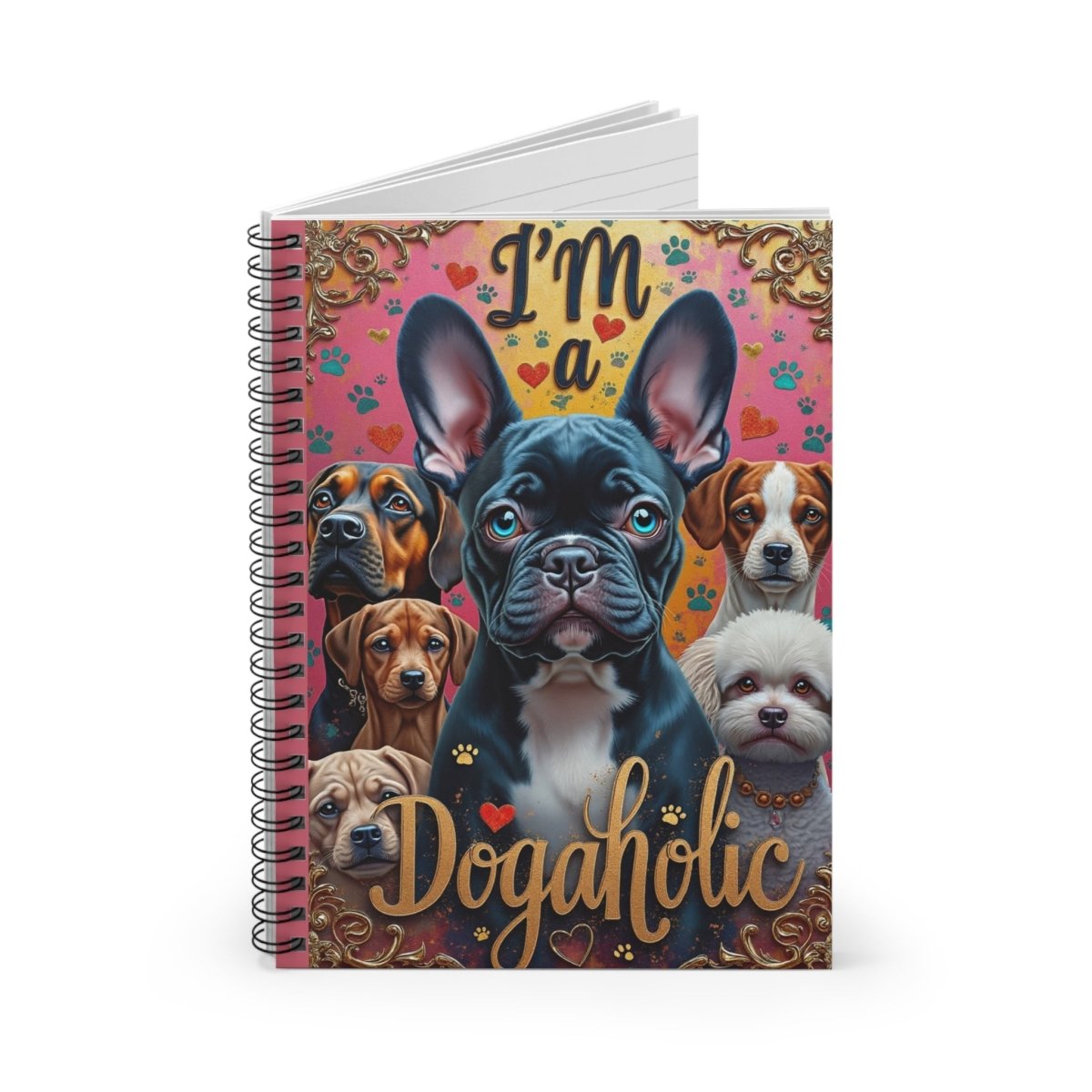Ruled Line Spiral Notebook - Dogaholic Design - Buy That Thang
