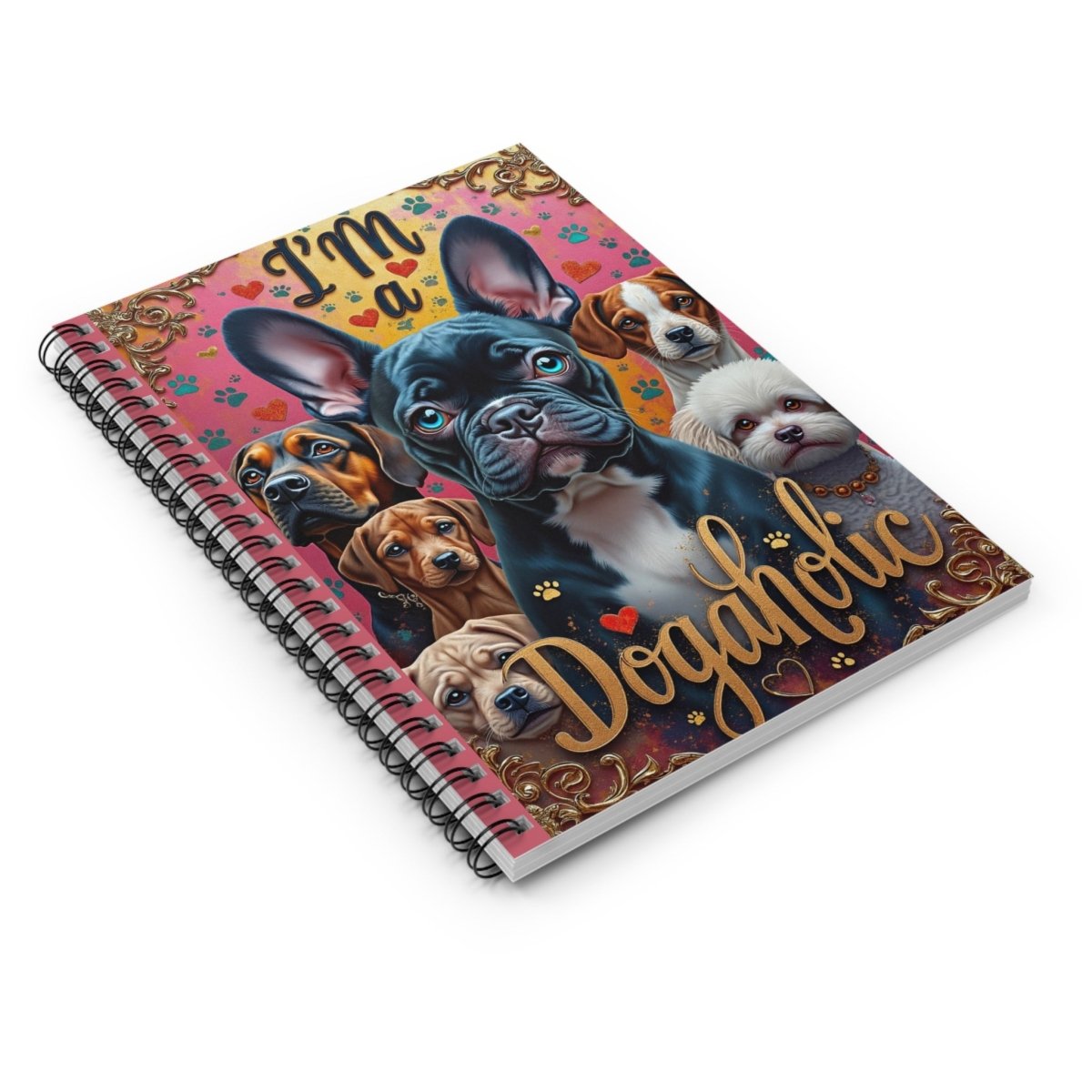 Ruled Line Spiral Notebook - Dogaholic Design - Buy That Thang