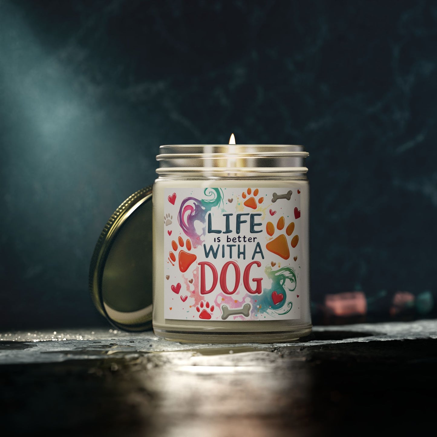 Candles, Life is Better with a Dog Coconut Apricot Wax Scented Candle