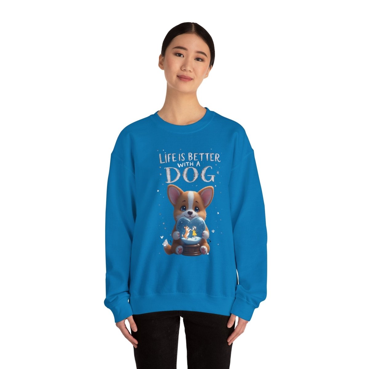 Crewneck Sweatshirt - Corgi Lovers Life is Better With a Dog - Buy That Thang