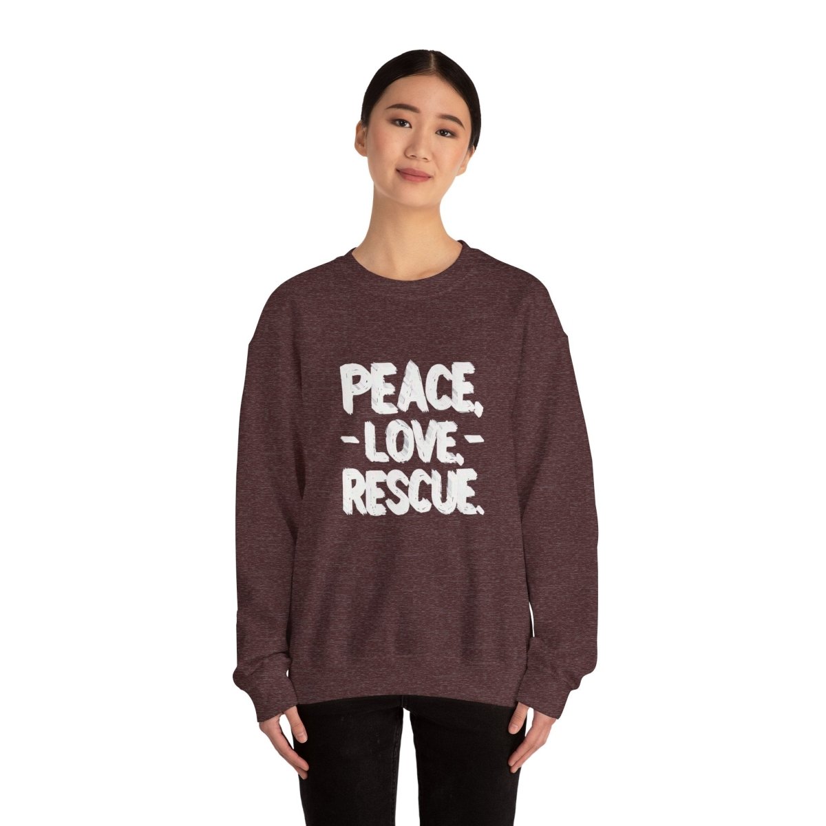 Sweatshirt Peace Love Rescue - Buy That Thang