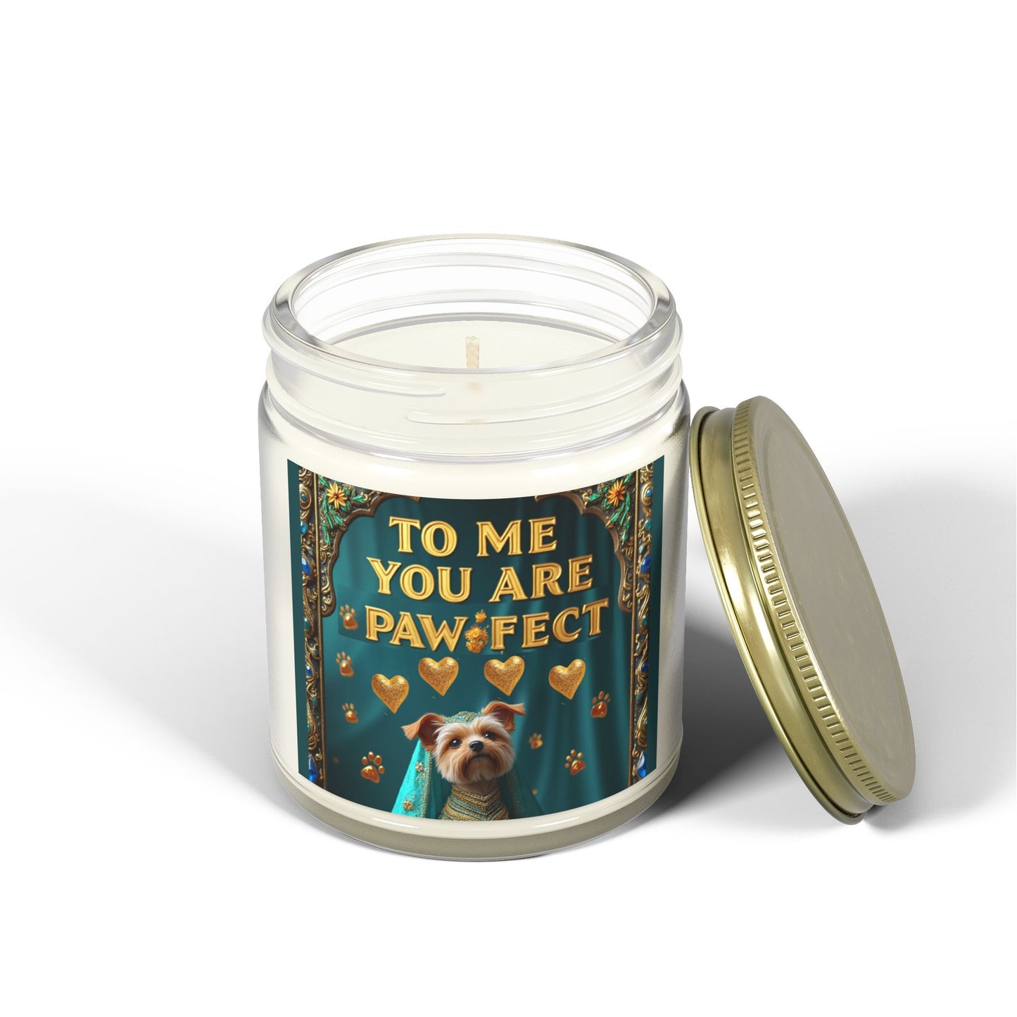 Candle, Pawfect Coconut Apricot Wax Scented Candle (4oz, 9oz)