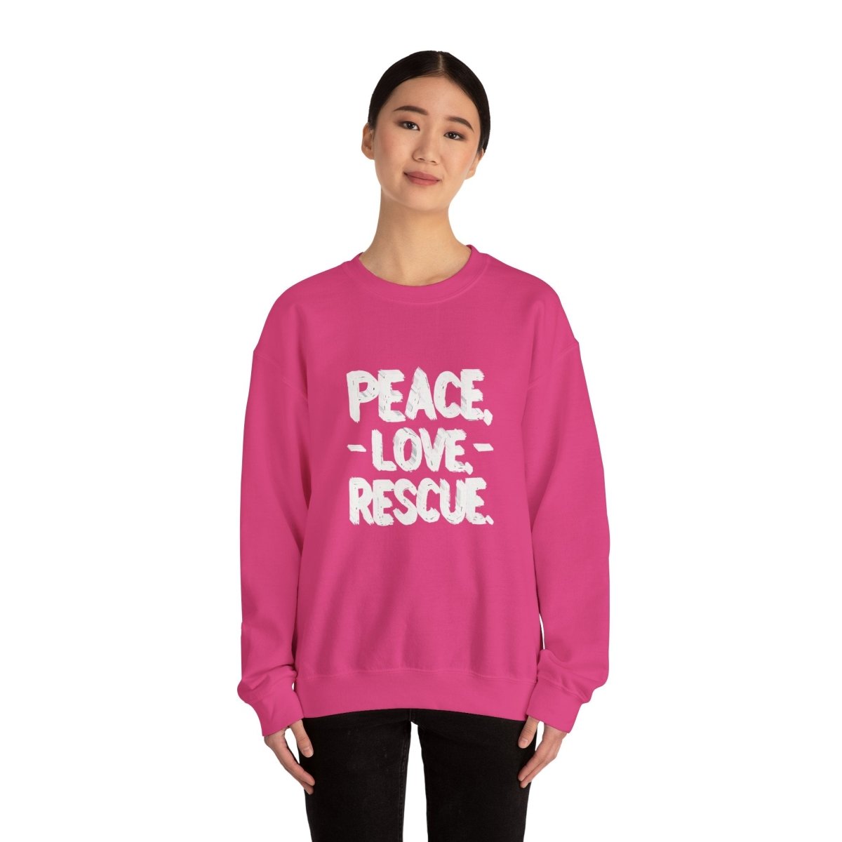 Sweatshirt Peace Love Rescue - Buy That Thang