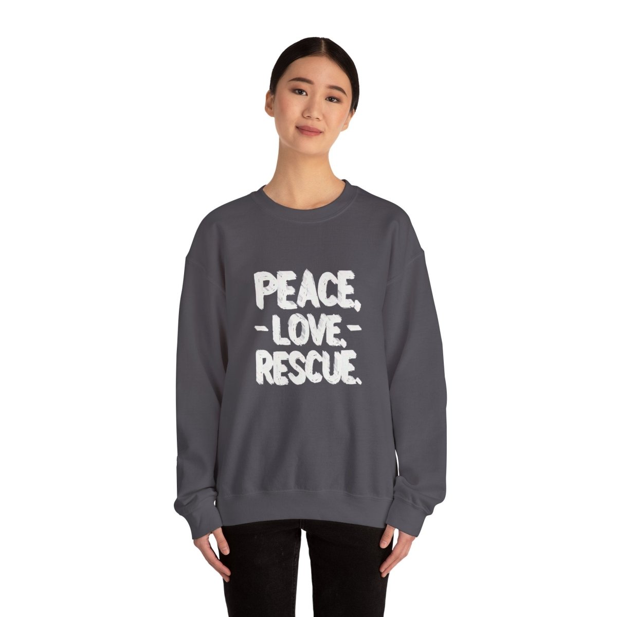 Sweatshirt Peace Love Rescue - Buy That Thang
