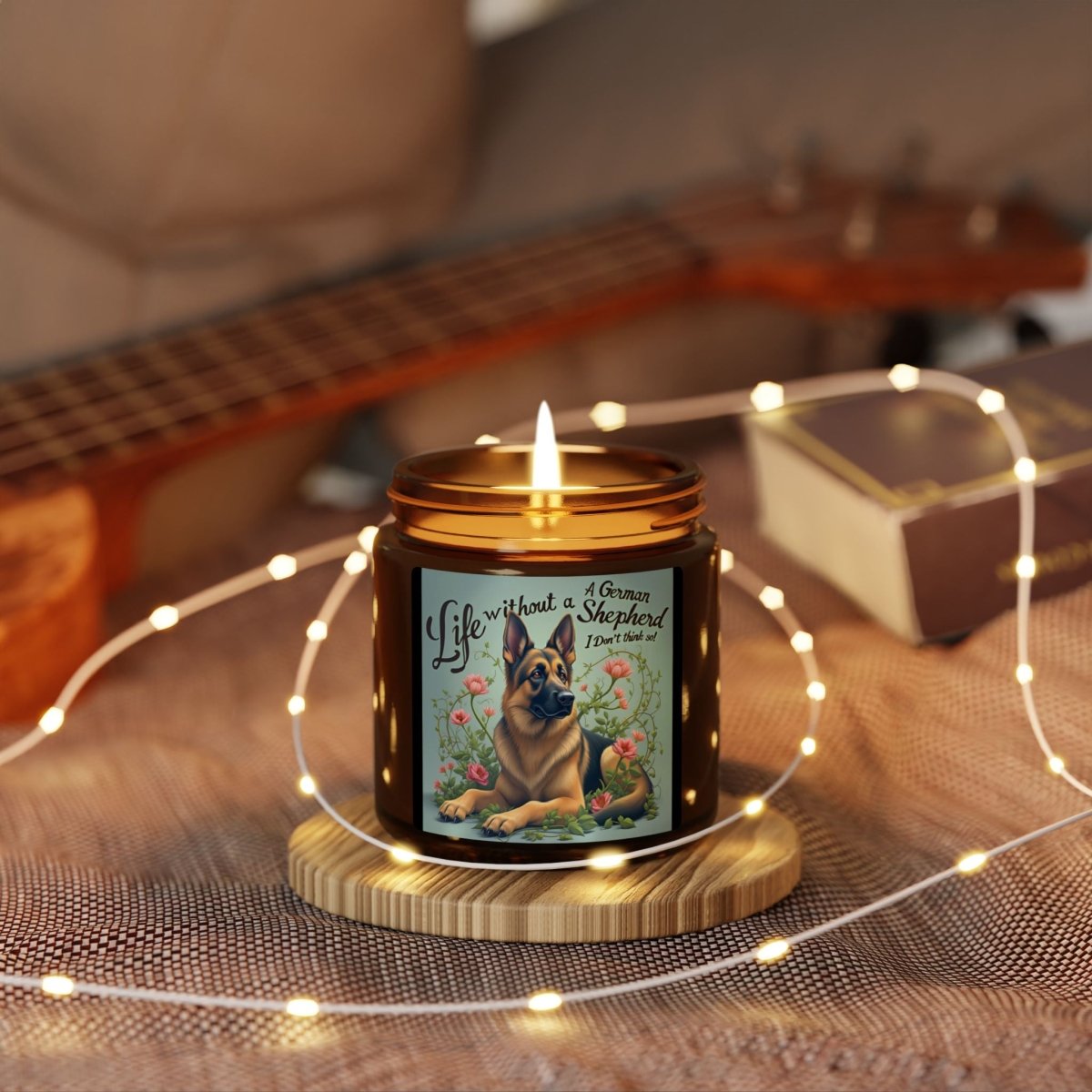 Candle - Life Without a Germany Shepherd - Multi - Size, Amber Jar - Buy That Thang