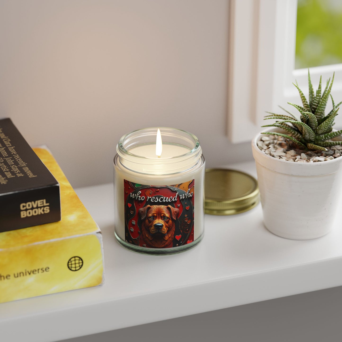 Candles-Coconut Apricot Wax, Who Rescued Who Scented Candle