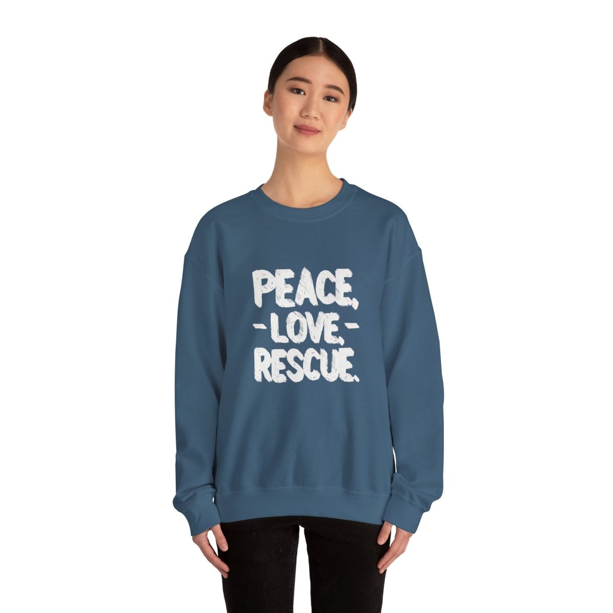Sweatshirt Peace Love Rescue - Buy That Thang