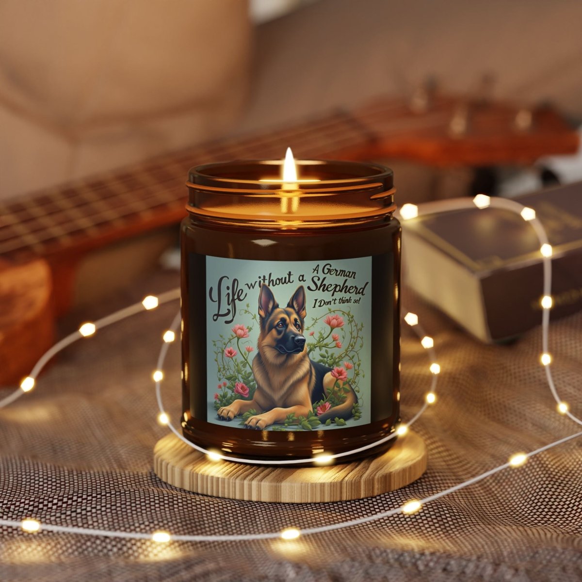 Candle - Life Without a Germany Shepherd - Multi - Size, Amber Jar - Buy That Thang