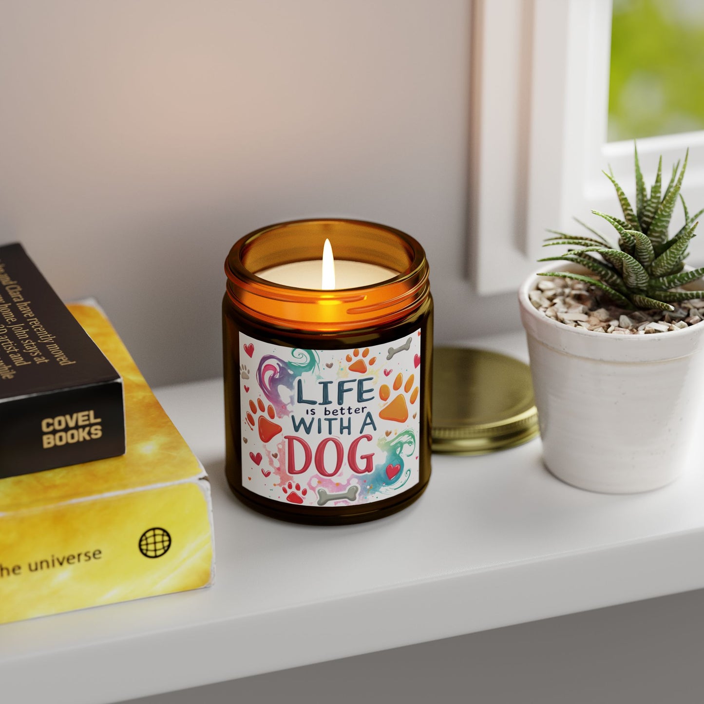 Candles, Life is Better with a Dog Coconut Apricot Wax Scented Candle