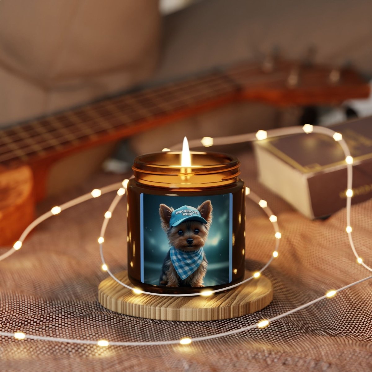 Soy Candle WHO RESCUED' WHO Yorkie Boy - Buy That Thang