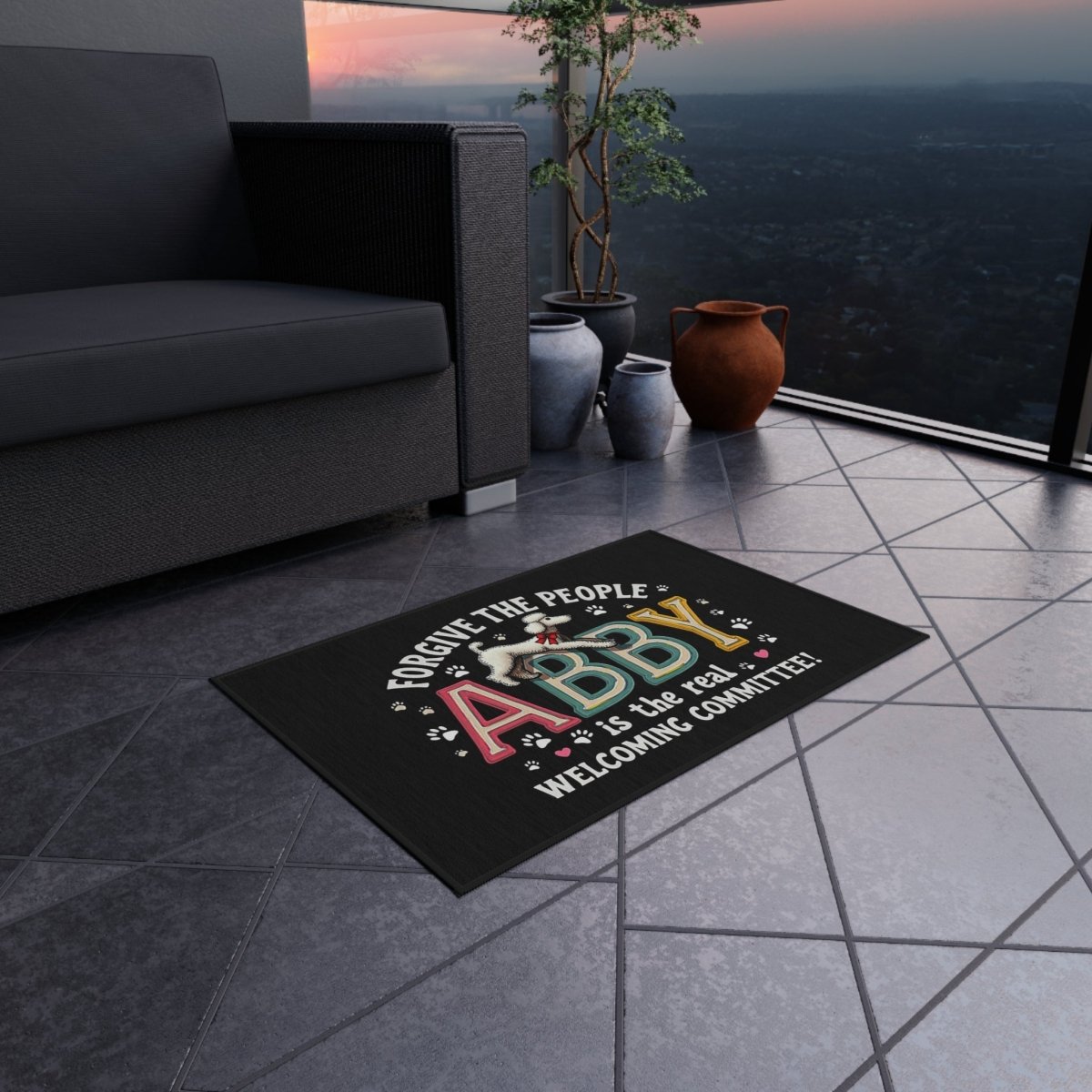 Outdoor Rug - Welcome Mat About the Dog - Buy That Thang
