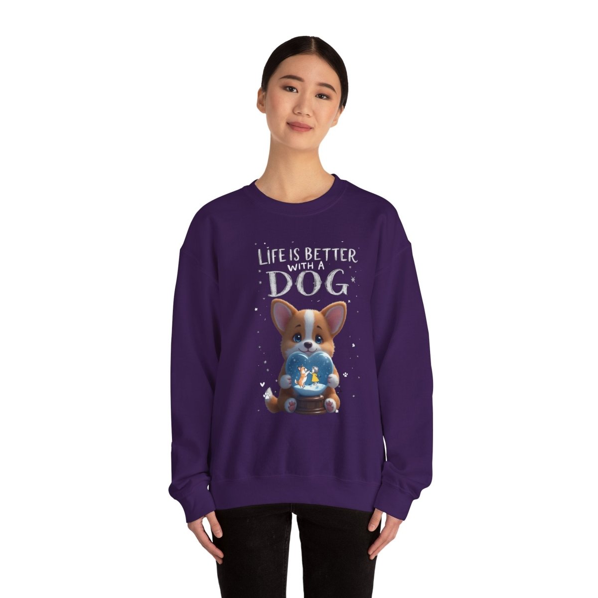 Crewneck Sweatshirt - Corgi Lovers Life is Better With a Dog - Buy That Thang