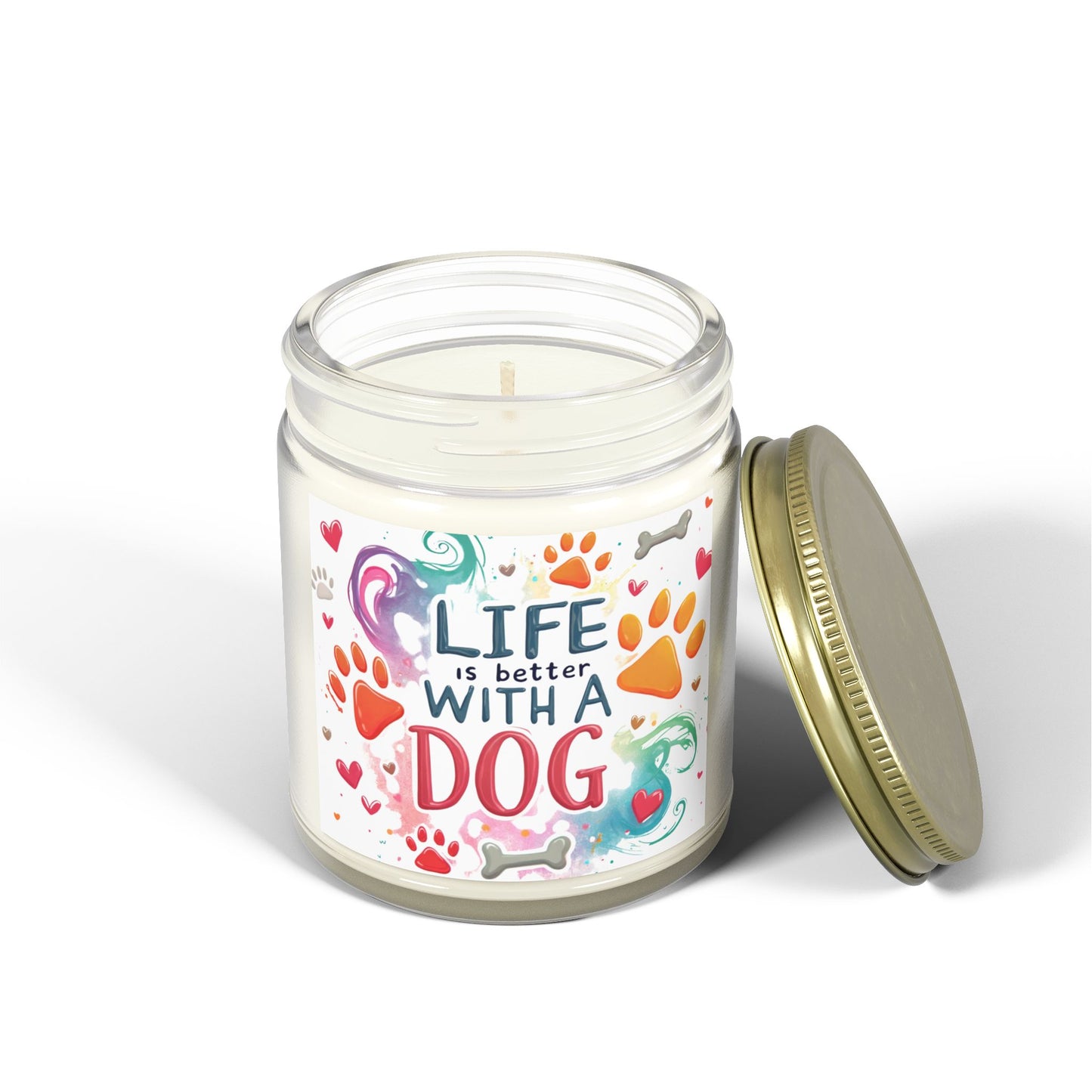 Candles, Life is Better with a Dog Coconut Apricot Wax Scented Candle