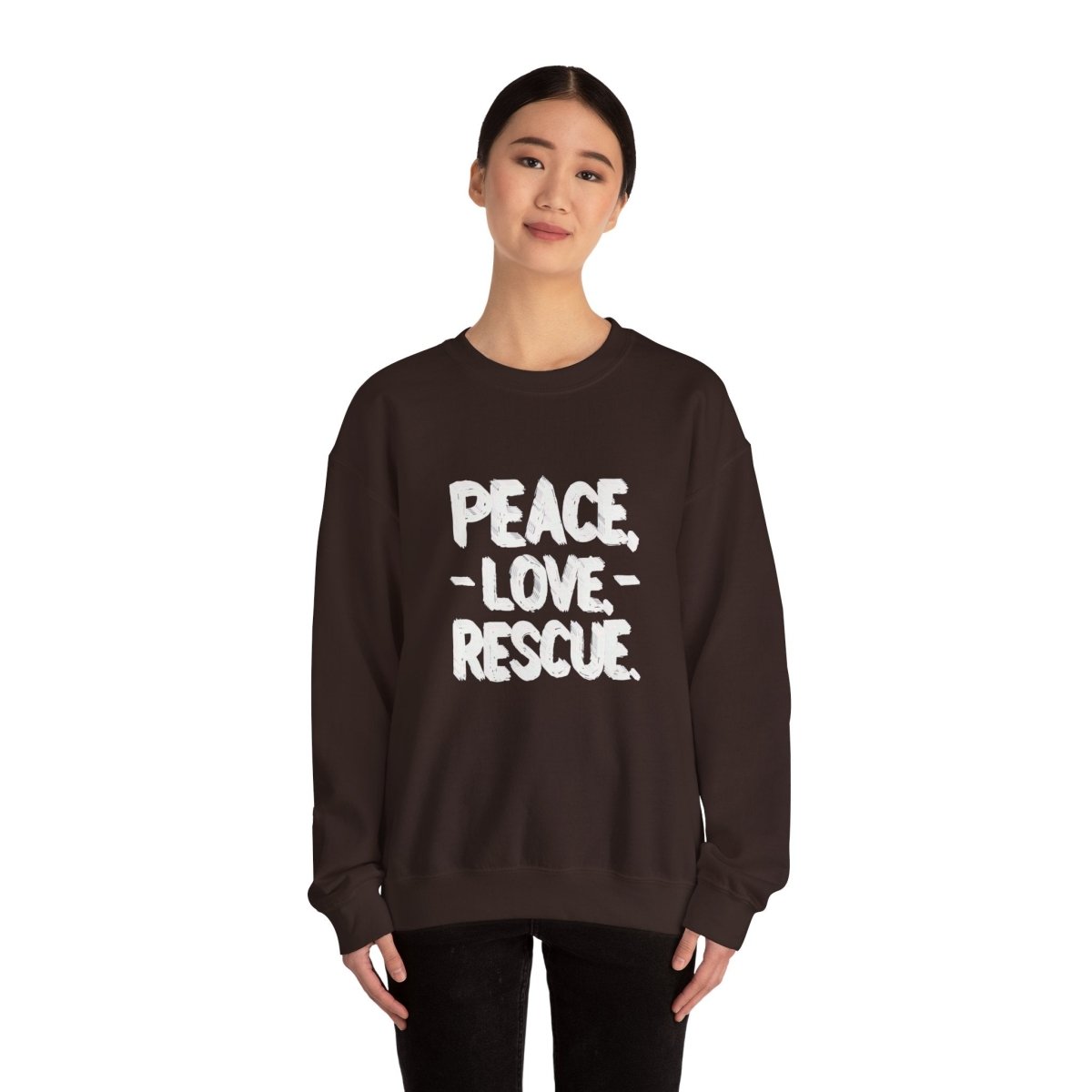 Sweatshirt Peace Love Rescue - Buy That Thang
