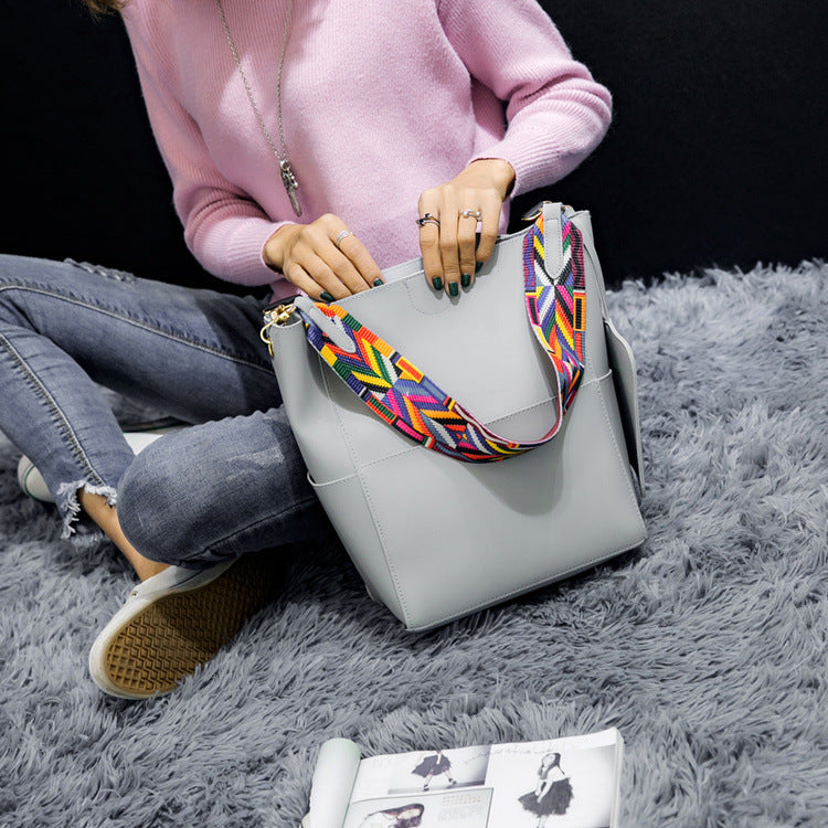 Single Shoulder Large Capacity Bag Ribbon Handbag