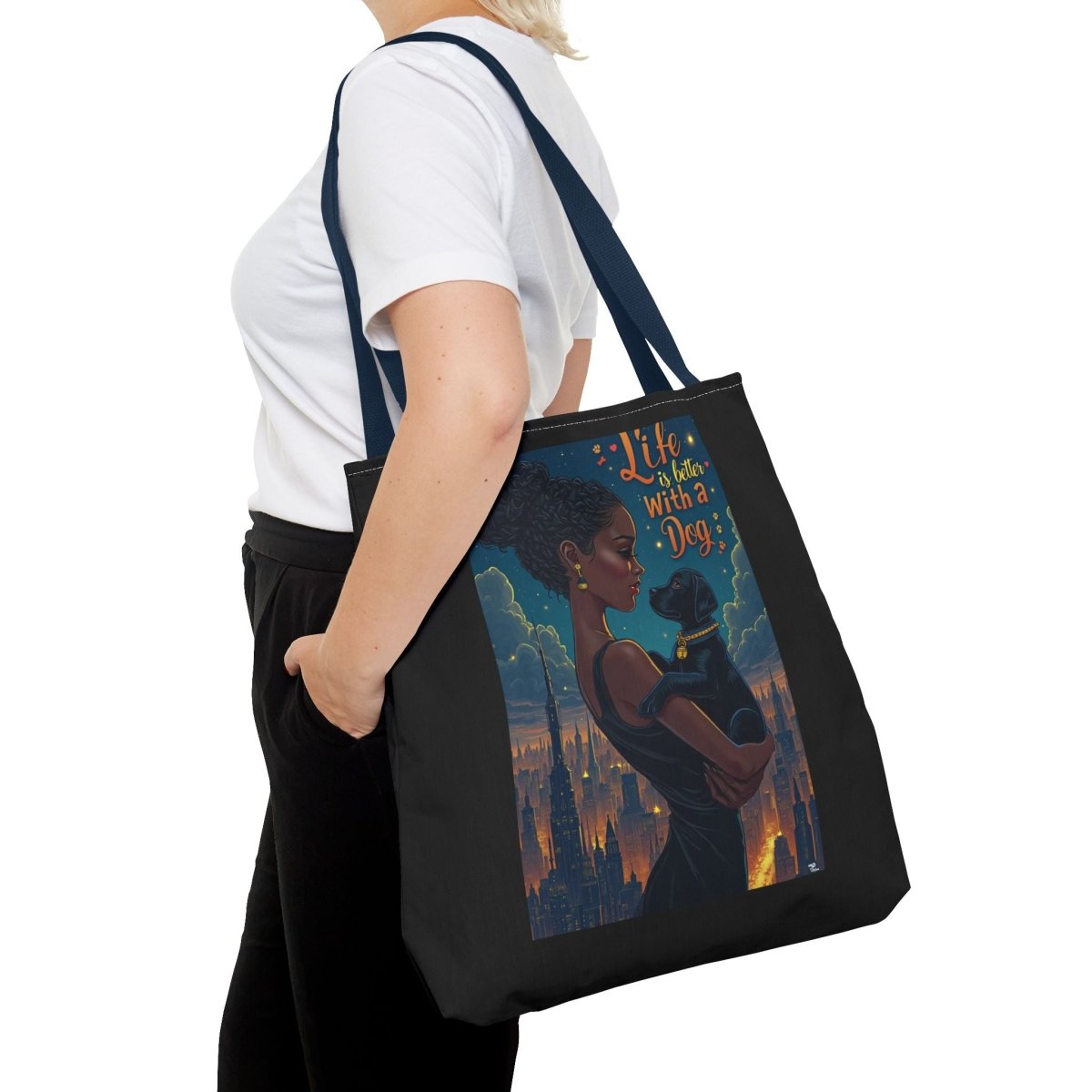 Dog Lover Tote Bag - Life with a Dog is Better - Buy That Thang