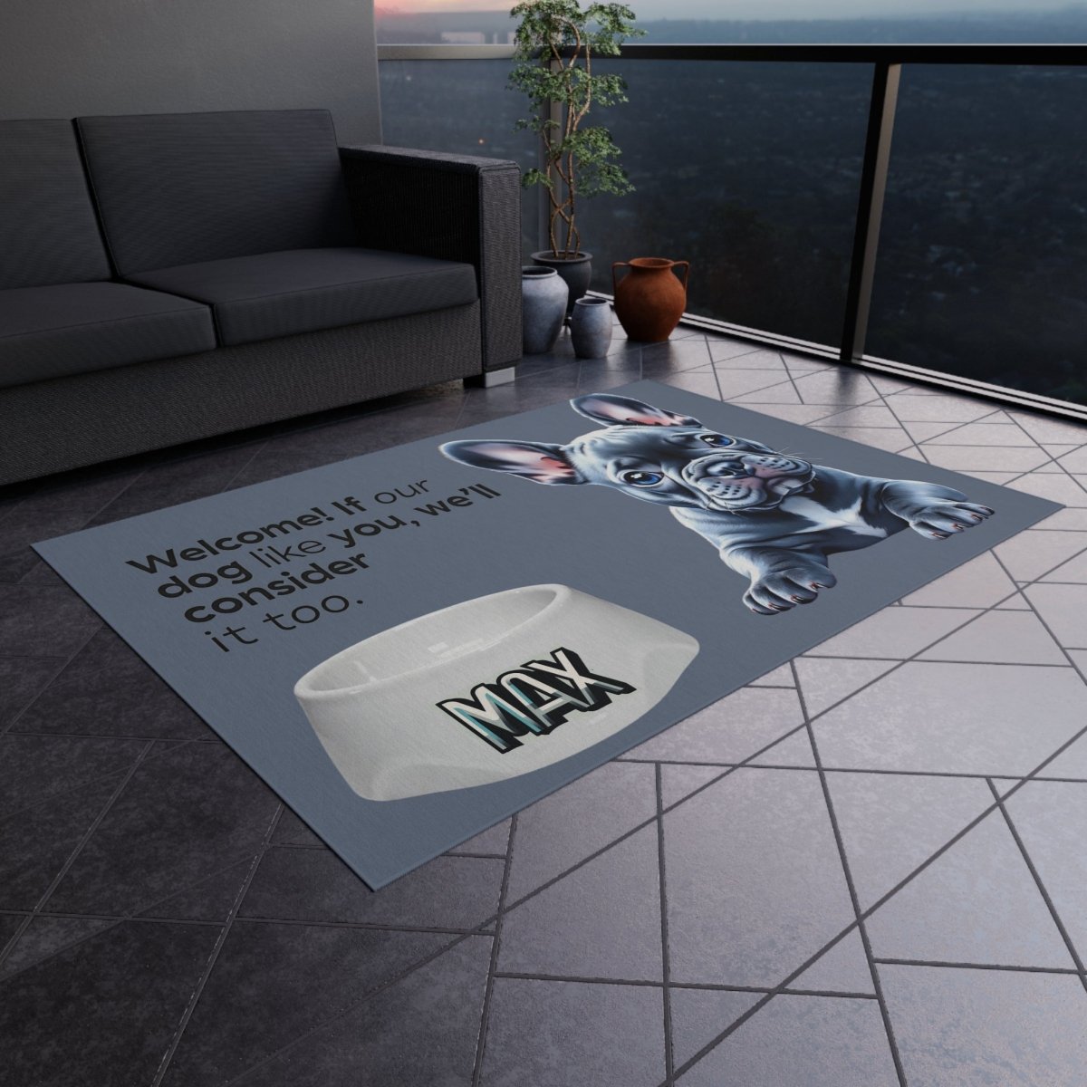 Outdoor Rug - Welcome Mat About the Dog - Buy That Thang