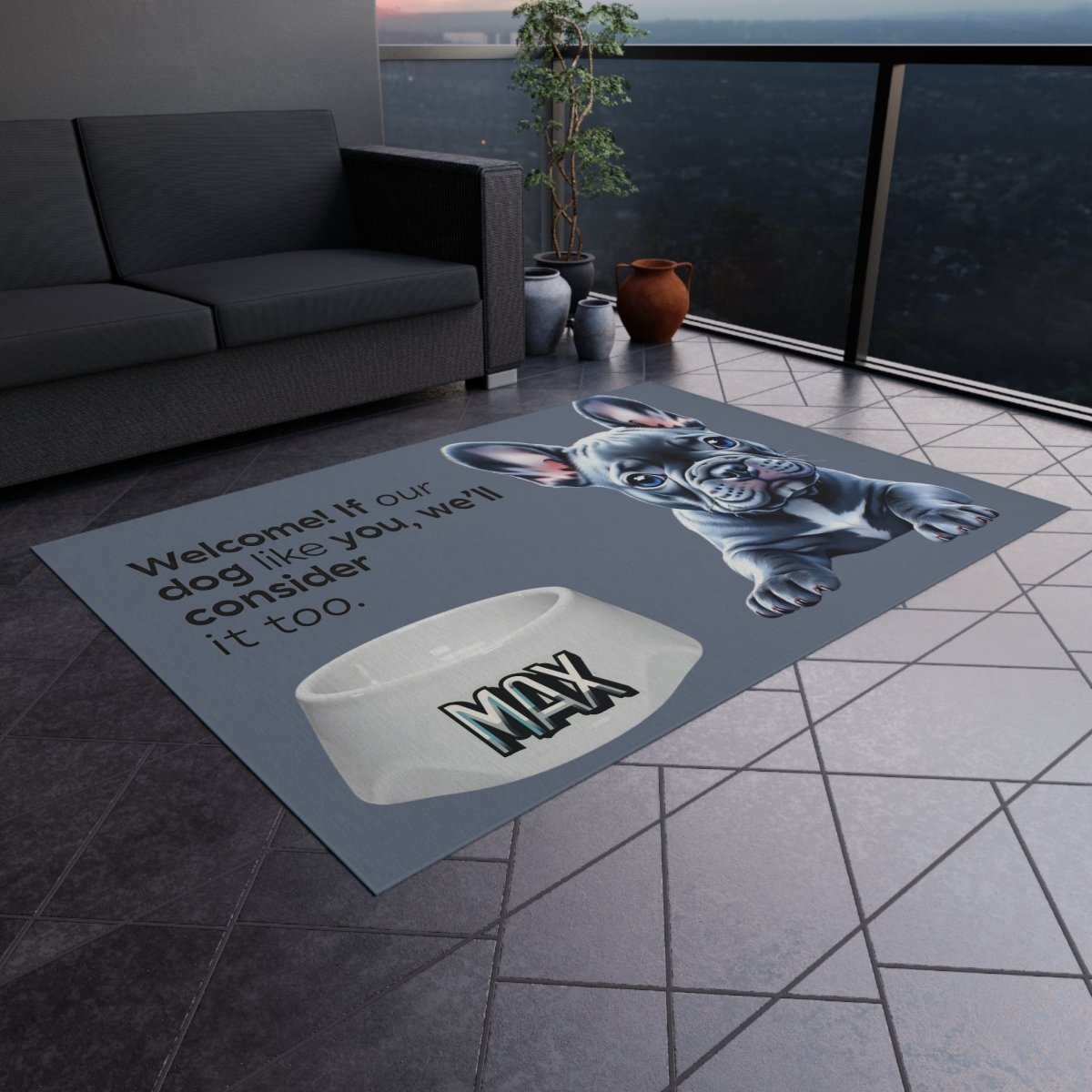 Outdoor Rug - Welcome Mat About the Dog - Buy That Thang