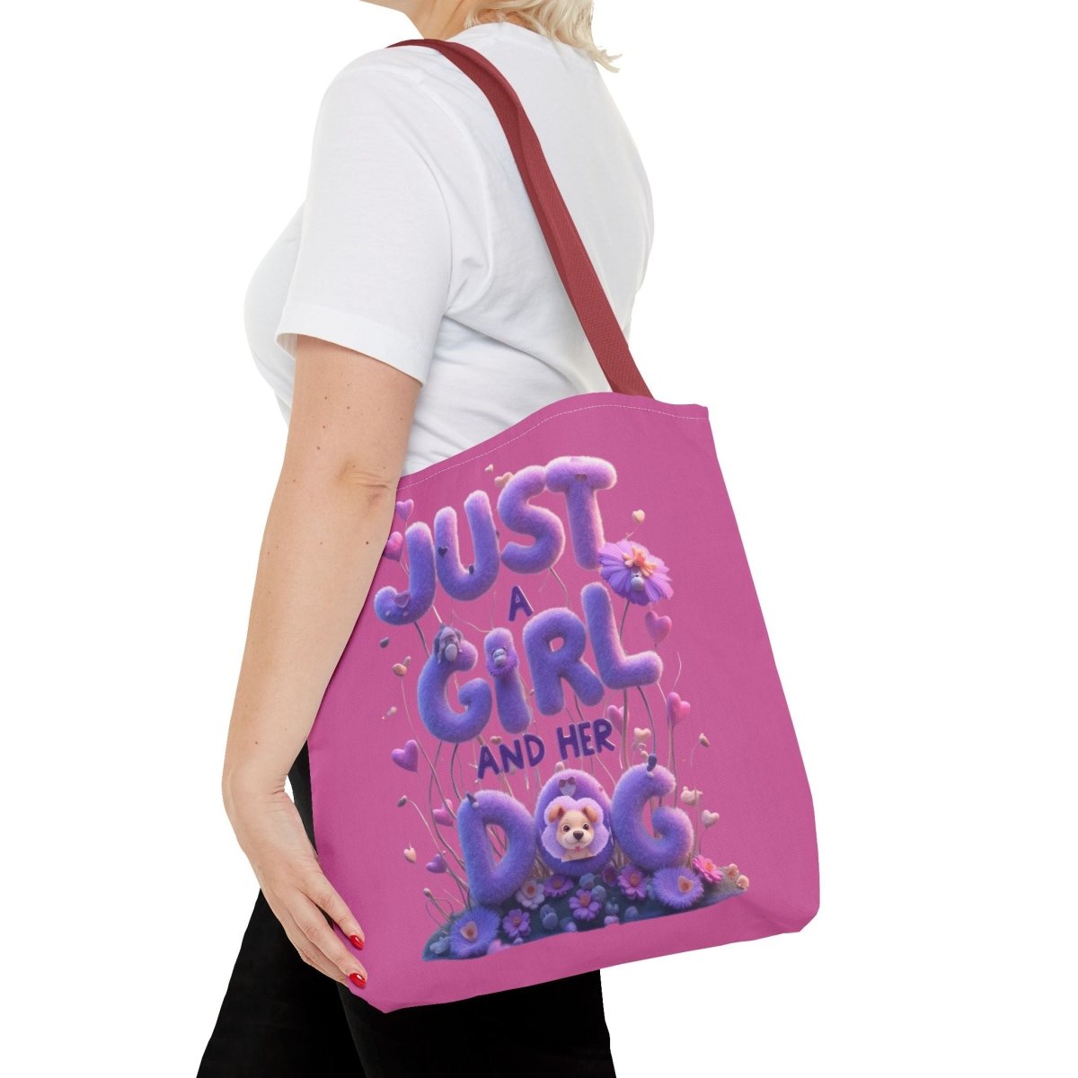 Dog Lover Tote Bag - Just a Girl and Her Dog Design - Buy That Thang