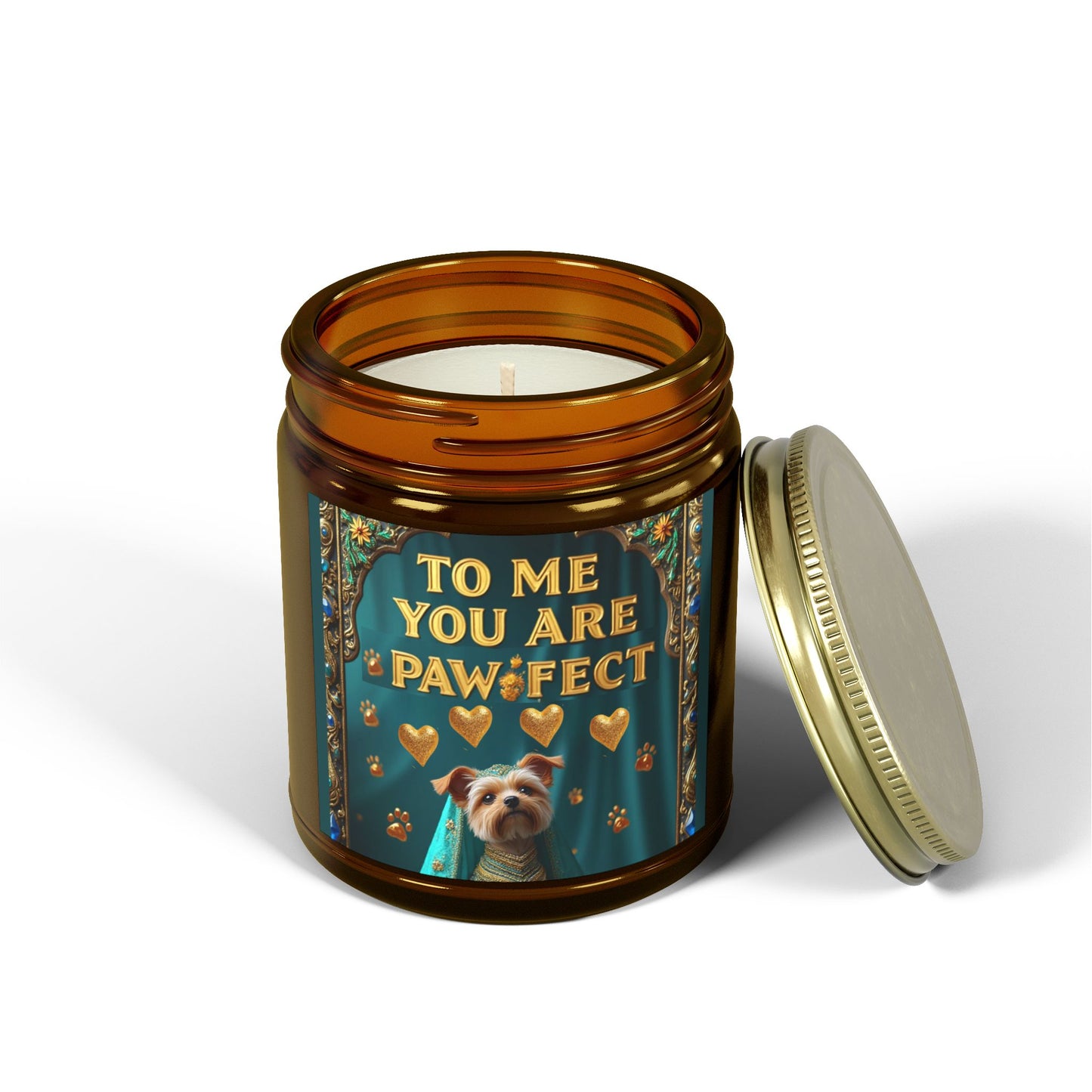 Candle, Pawfect Coconut Apricot Wax Scented Candle (4oz, 9oz)