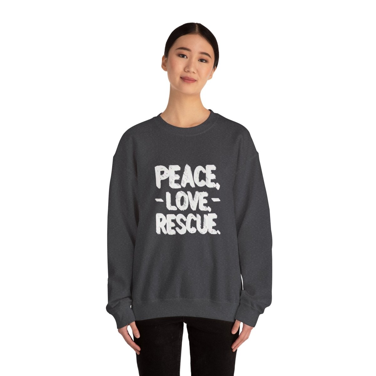 Sweatshirt Peace Love Rescue - Buy That Thang