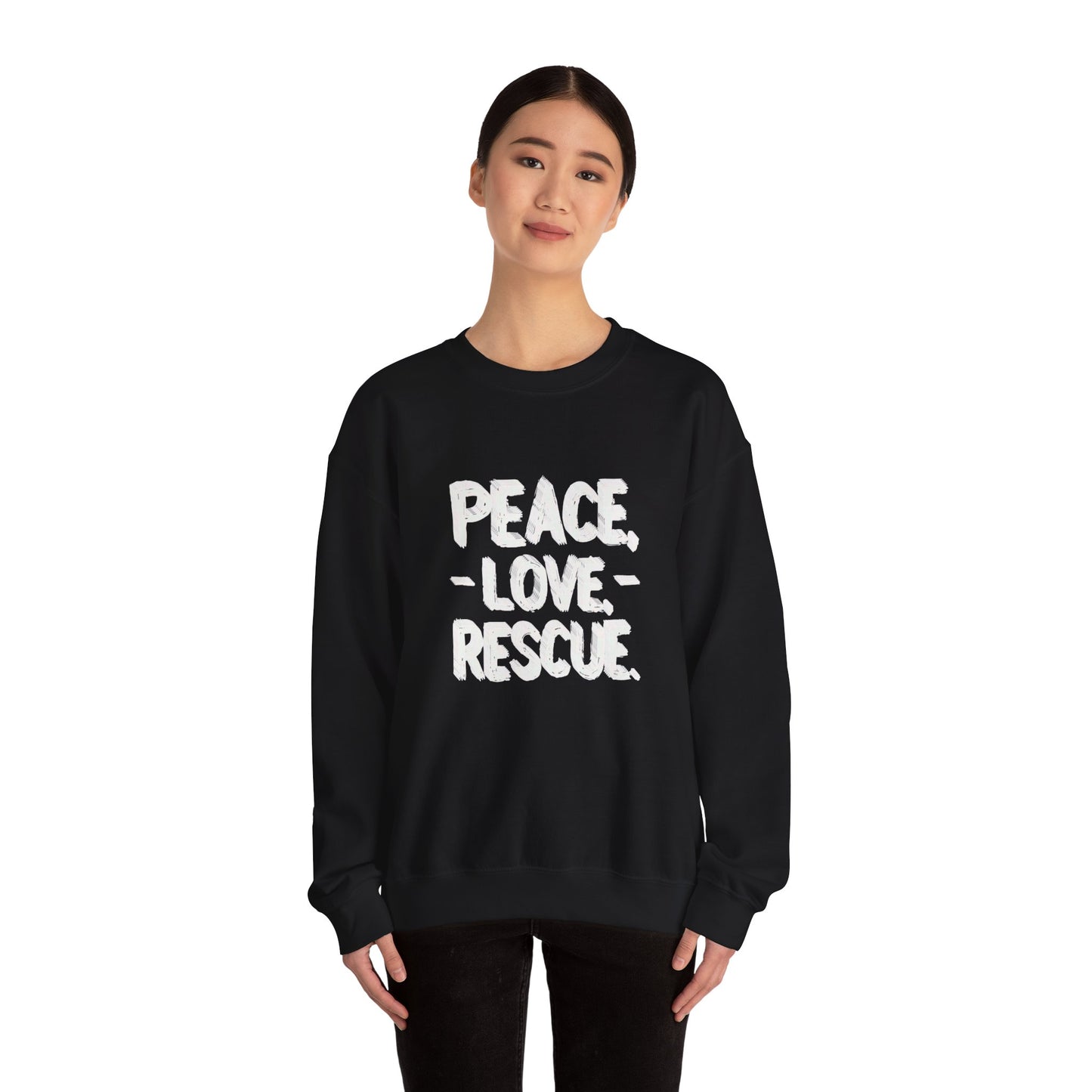 Sweatshirt Peace Love Rescue - Buy That Thang