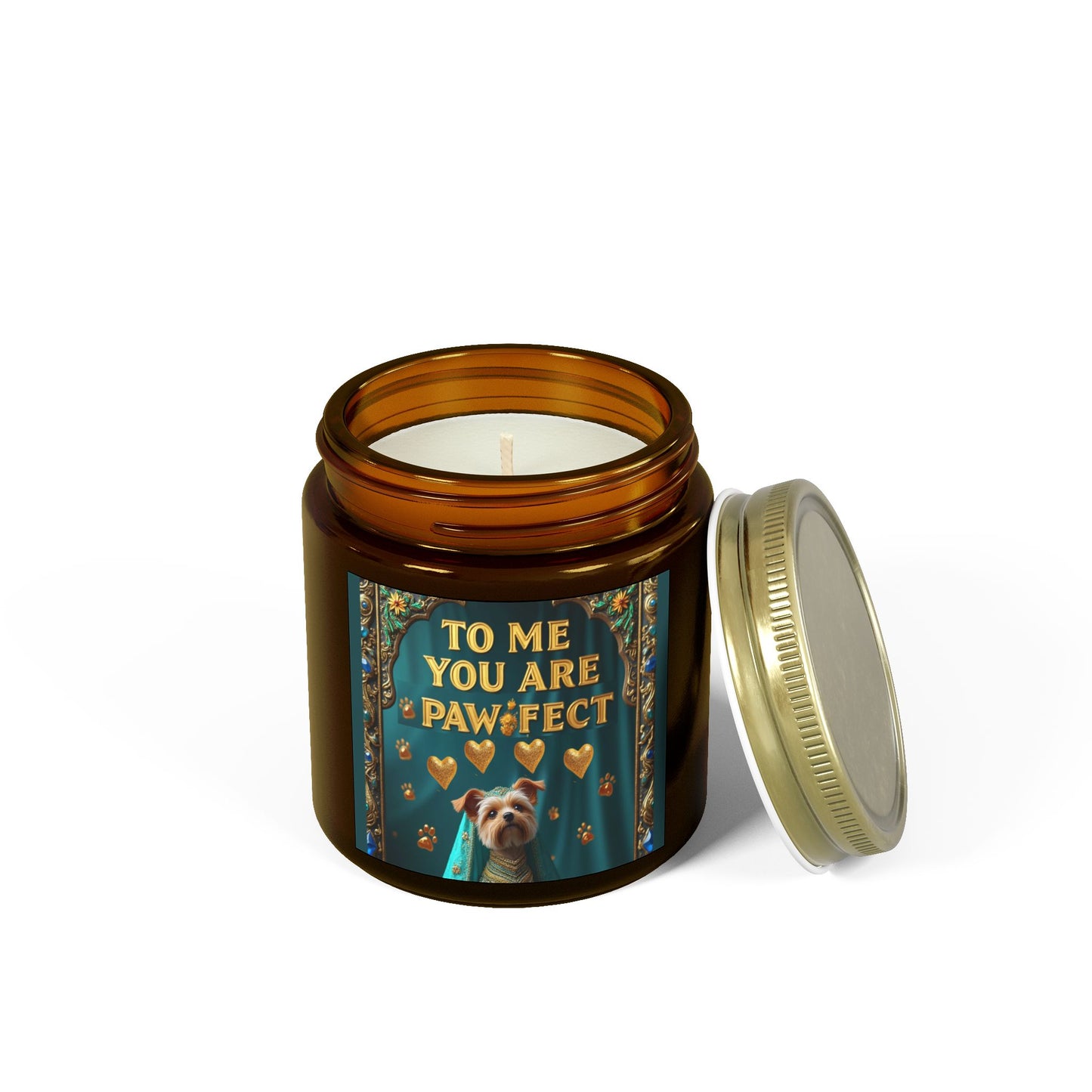 Candle, Pawfect Coconut Apricot Wax Scented Candle (4oz, 9oz)