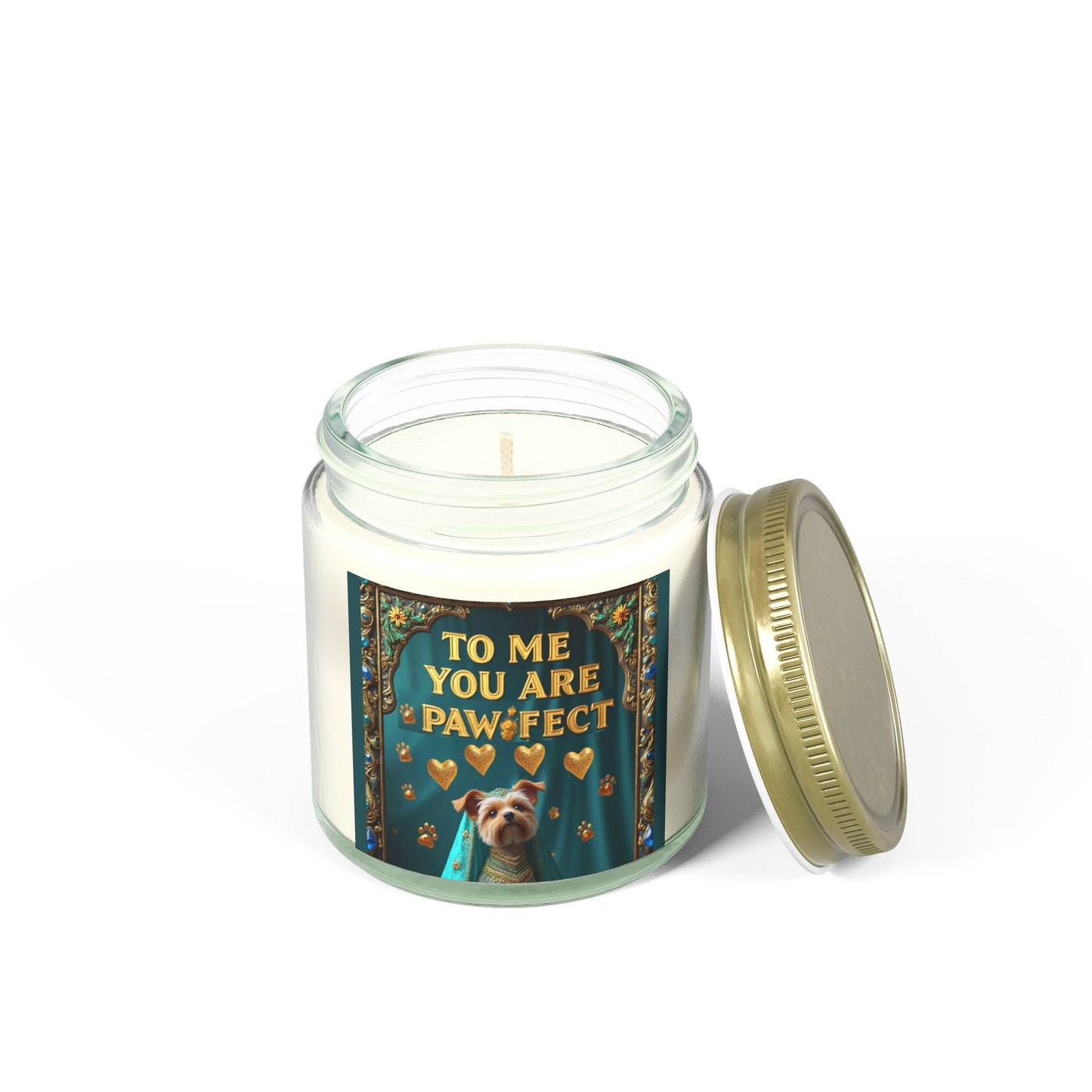 Candle, Pawfect Coconut Apricot Wax Scented Candle (4oz, 9oz)