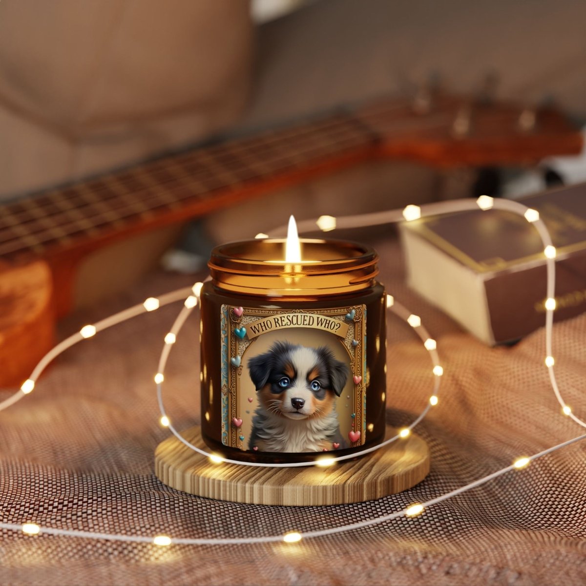 Soy Candle - Who Rescued Who Aussie Design - Buy That Thang