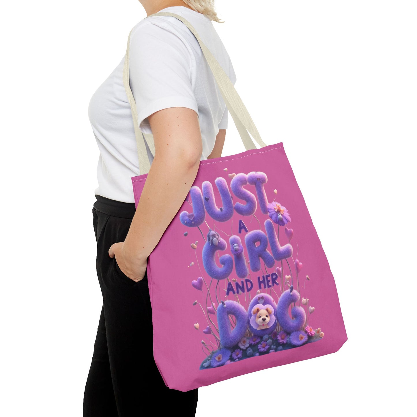 Dog Lover Tote Bag - Just a Girl and Her Dog Design - Buy That Thang