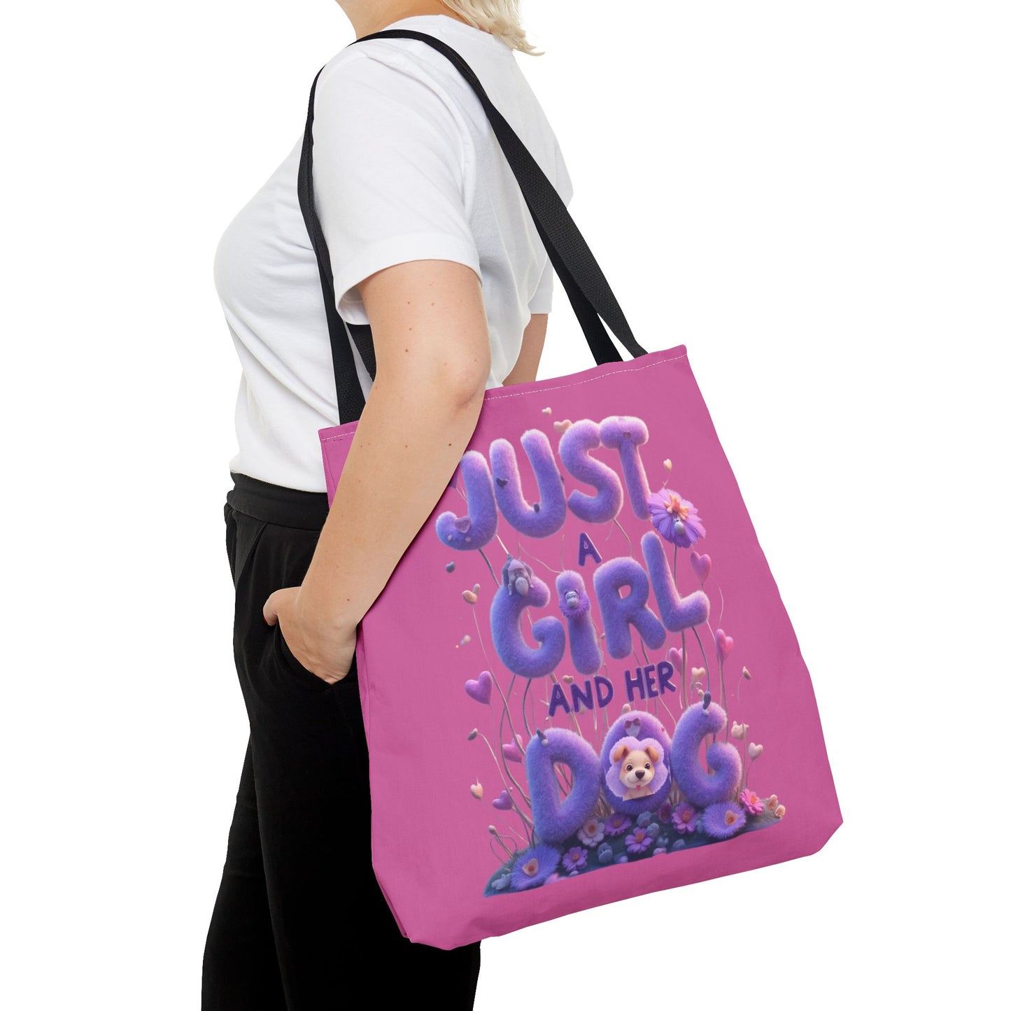 Dog Lover Tote Bag - Just a Girl and Her Dog Design - Buy That Thang