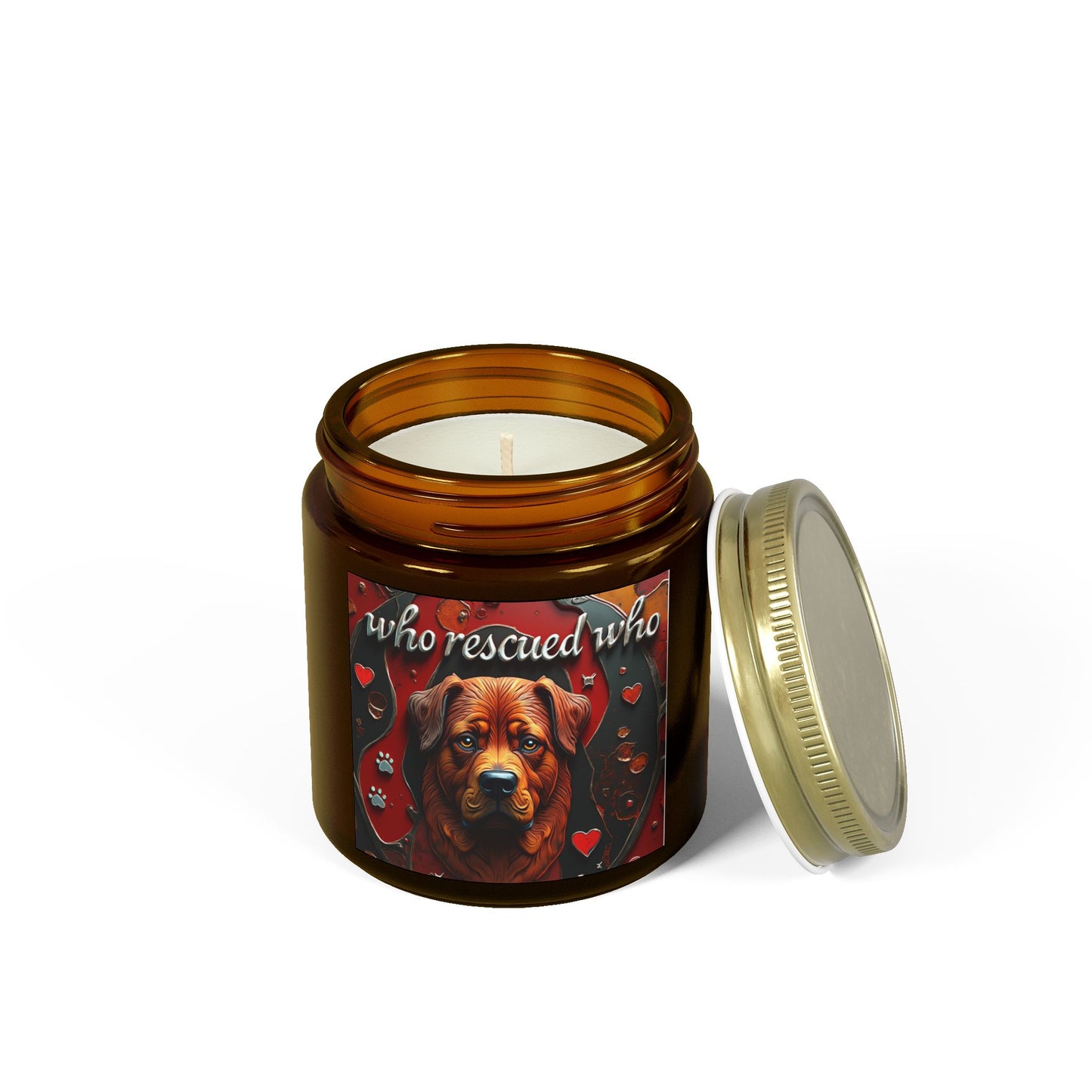 Candles-Coconut Apricot Wax, Who Rescued Who Scented Candle