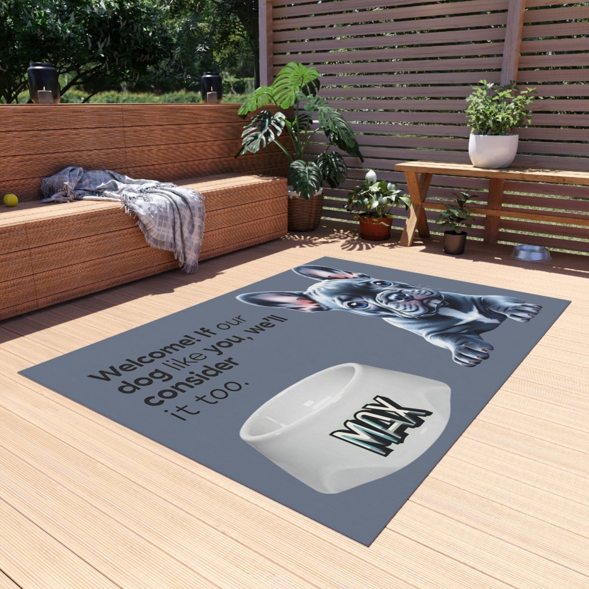 Outdoor Rug - Welcome Mat About the Dog - Buy That Thang