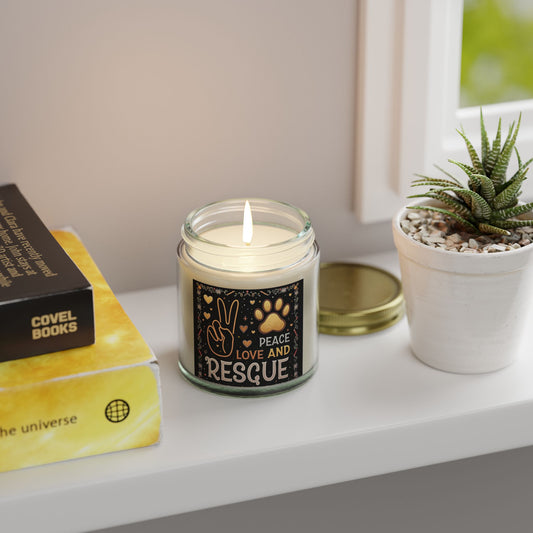 Candle Set Peace Love Rescue Coconut Apricot Wax