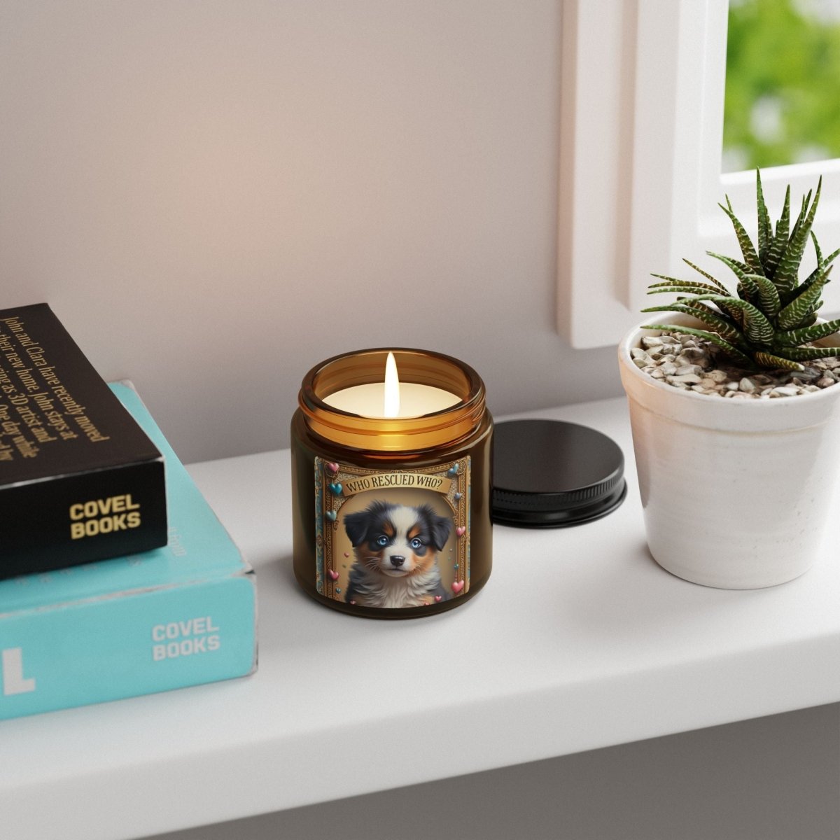 Soy Candle - Who Rescued Who Aussie Design - Buy That Thang