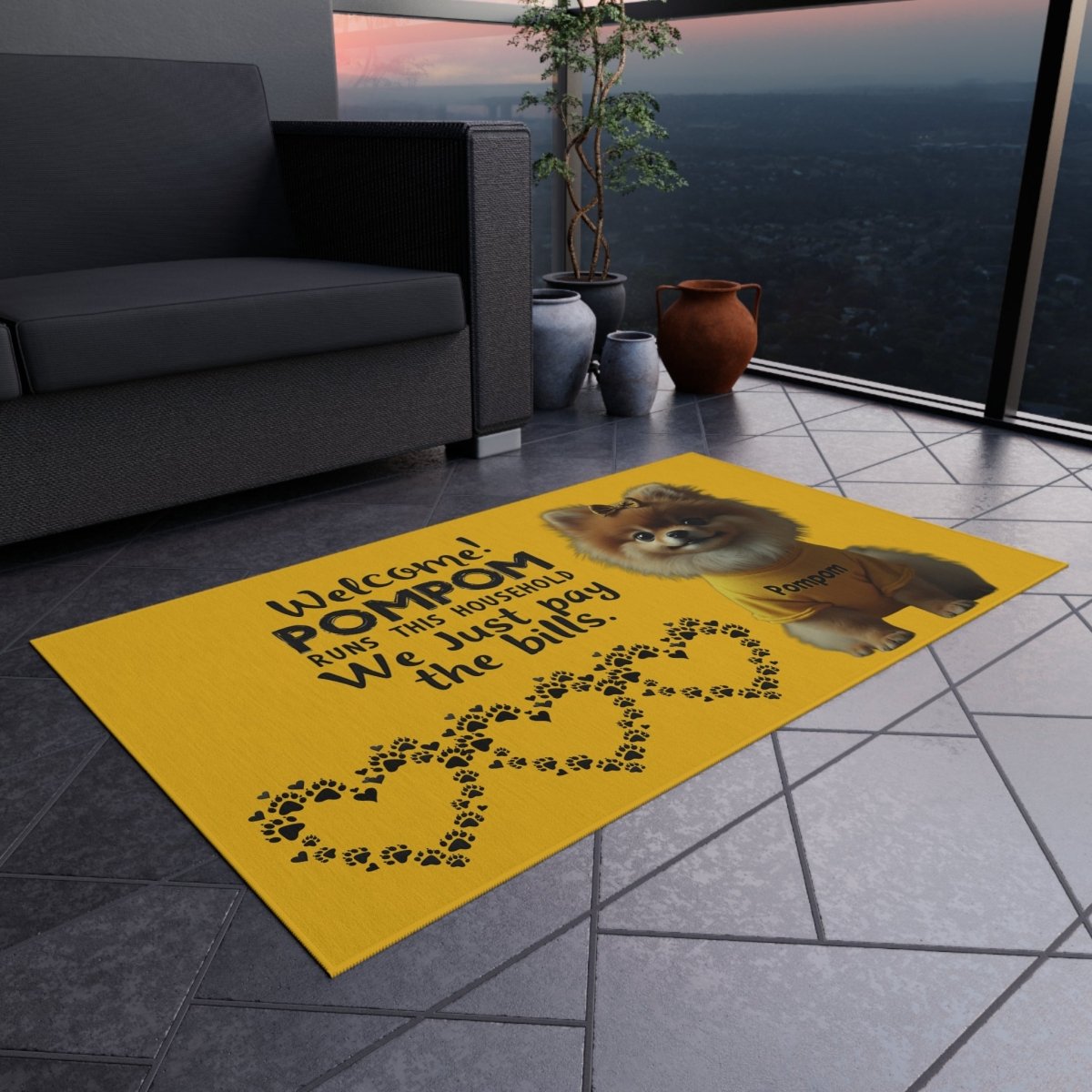 Outdoor Rug - Welcome Mat About the Dog - Buy That Thang