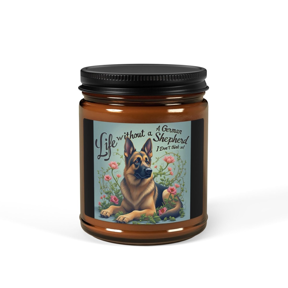 Candle - Life Without a Germany Shepherd - Multi - Size, Amber Jar - Buy That Thang