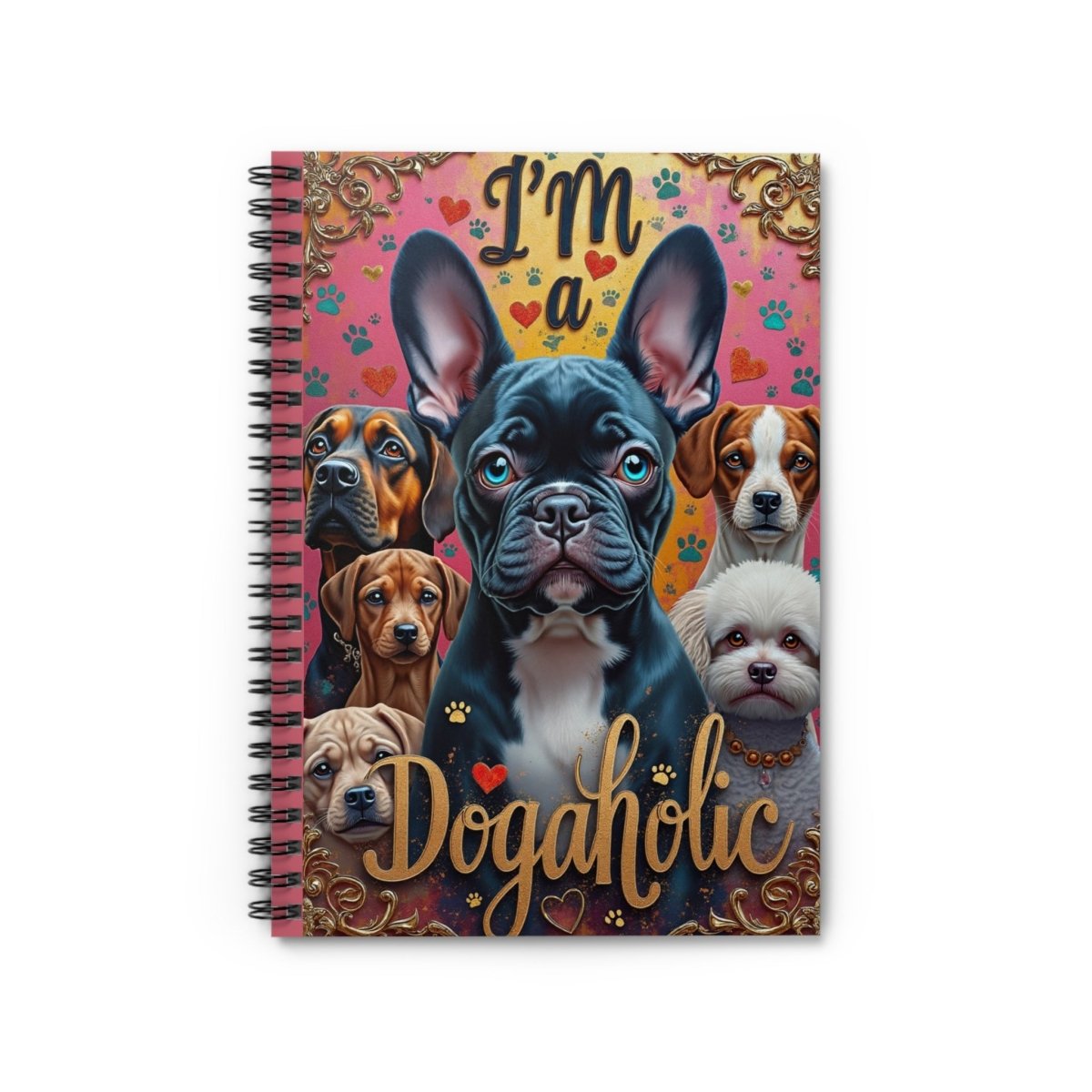 Ruled Line Spiral Notebook - Dogaholic Design - Buy That Thang