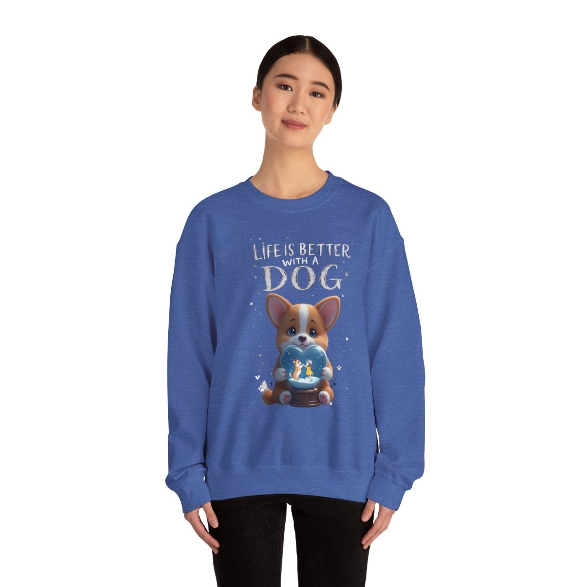 Crewneck Sweatshirt - Corgi Lovers Life is Better With a Dog - Buy That Thang