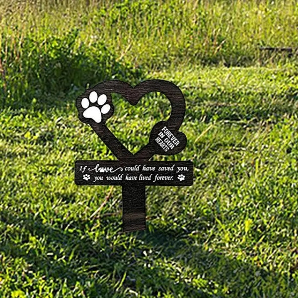Memorial Pet Grave Marker – Outdoor Garden Cemetery Stake for Dog & Cat Loss
