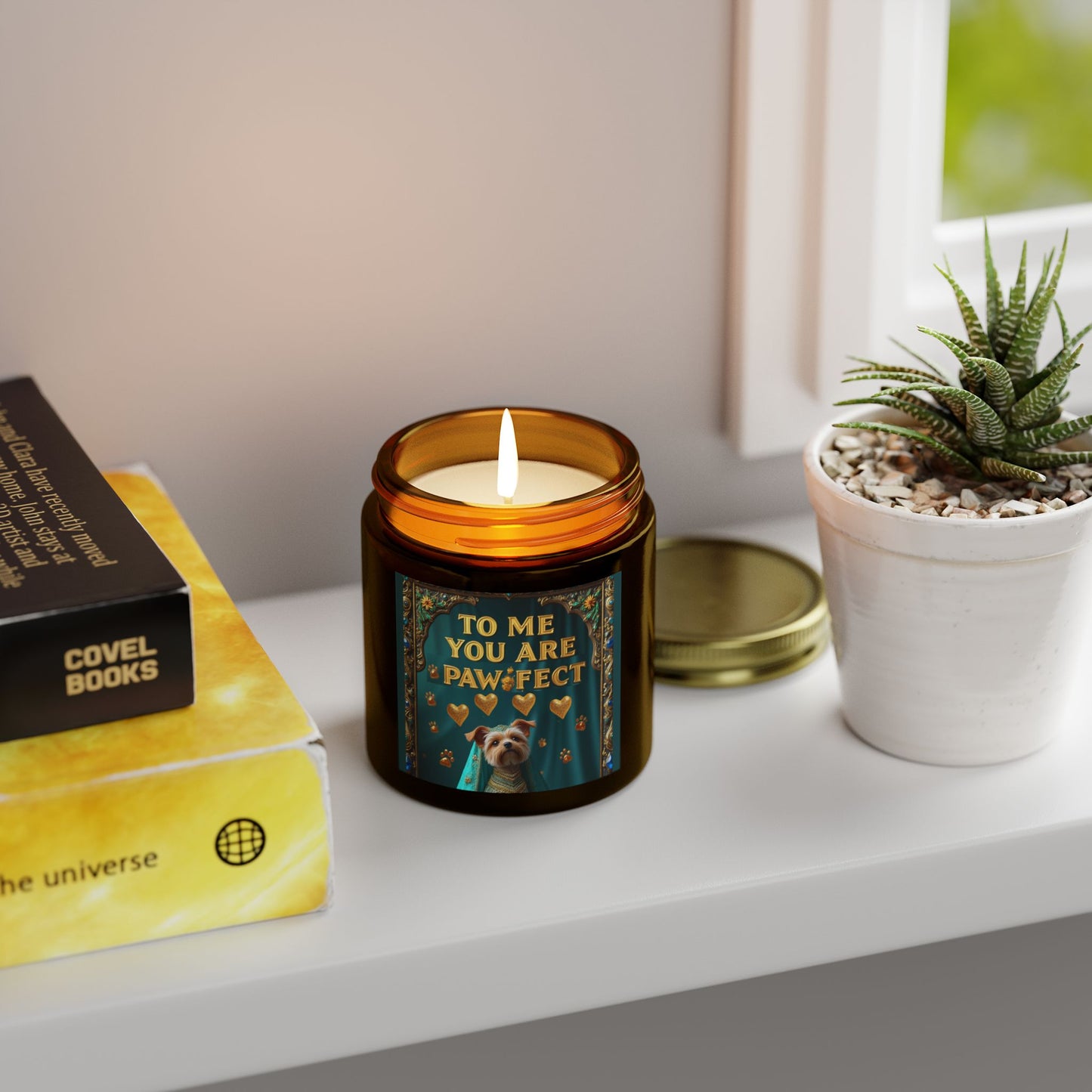Candle, Pawfect Coconut Apricot Wax Scented Candle (4oz, 9oz)