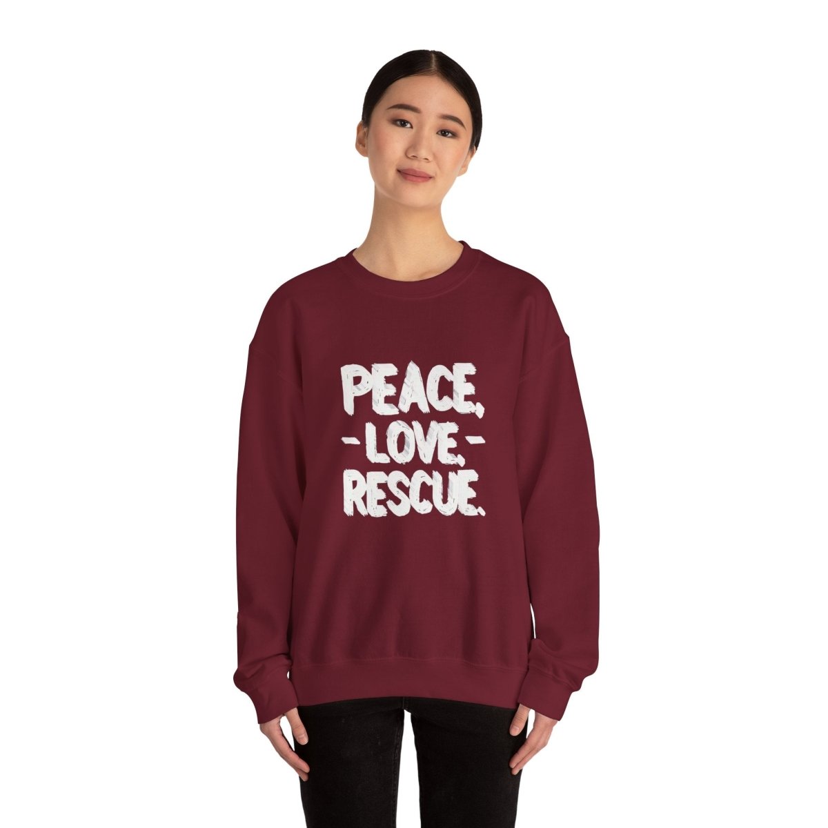 Sweatshirt Peace Love Rescue - Buy That Thang